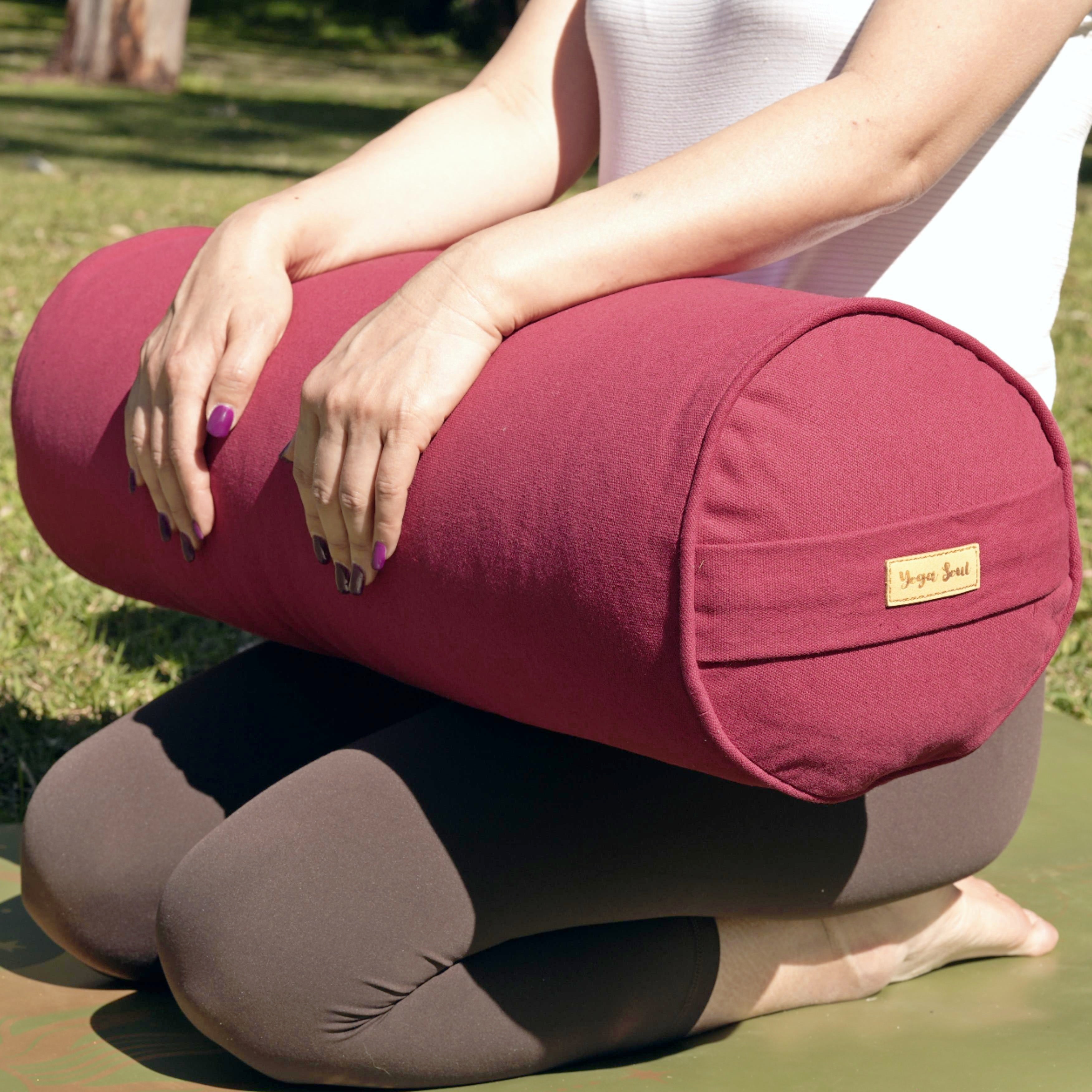 Round Yoga Bolster | Red