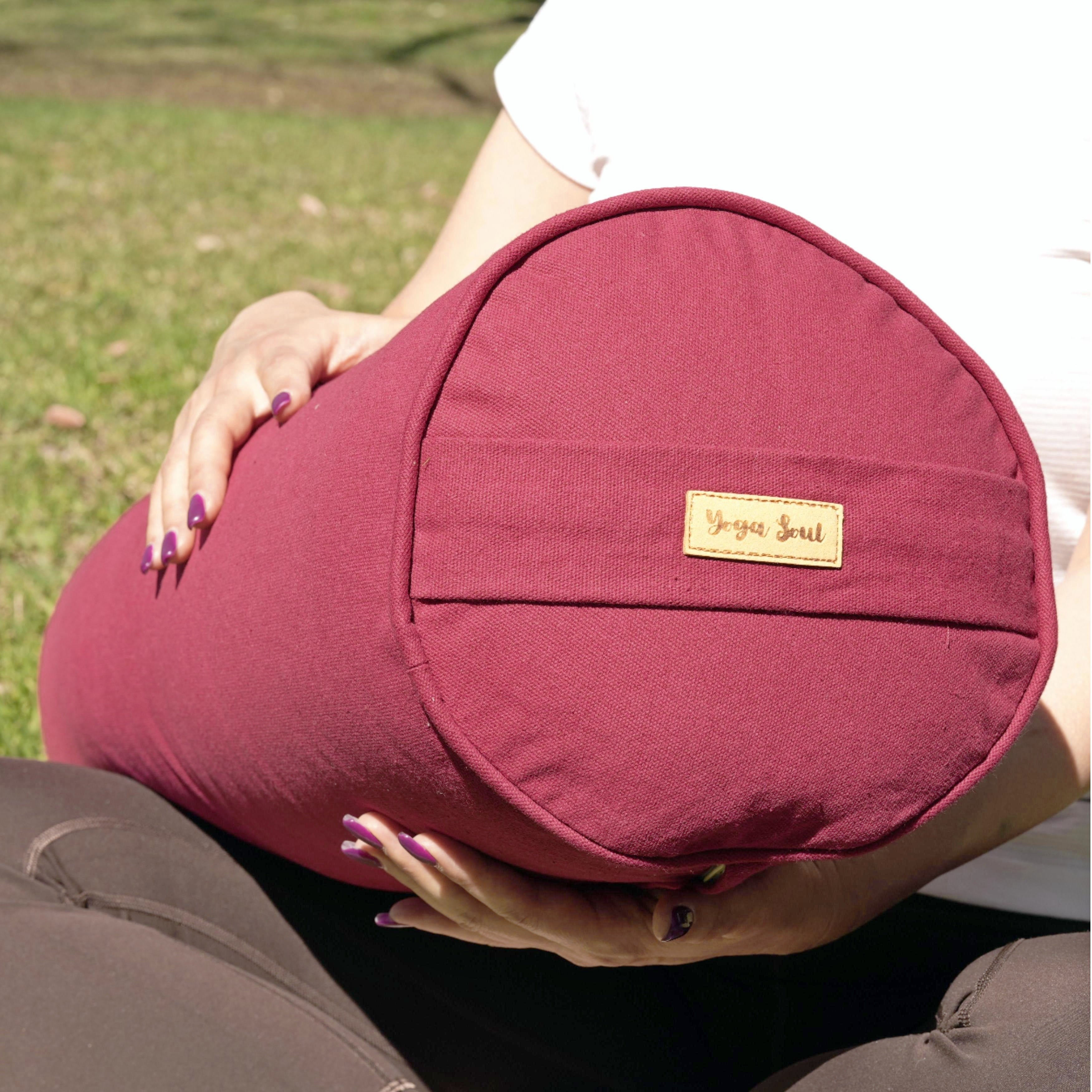 Round Yoga Bolster | Red