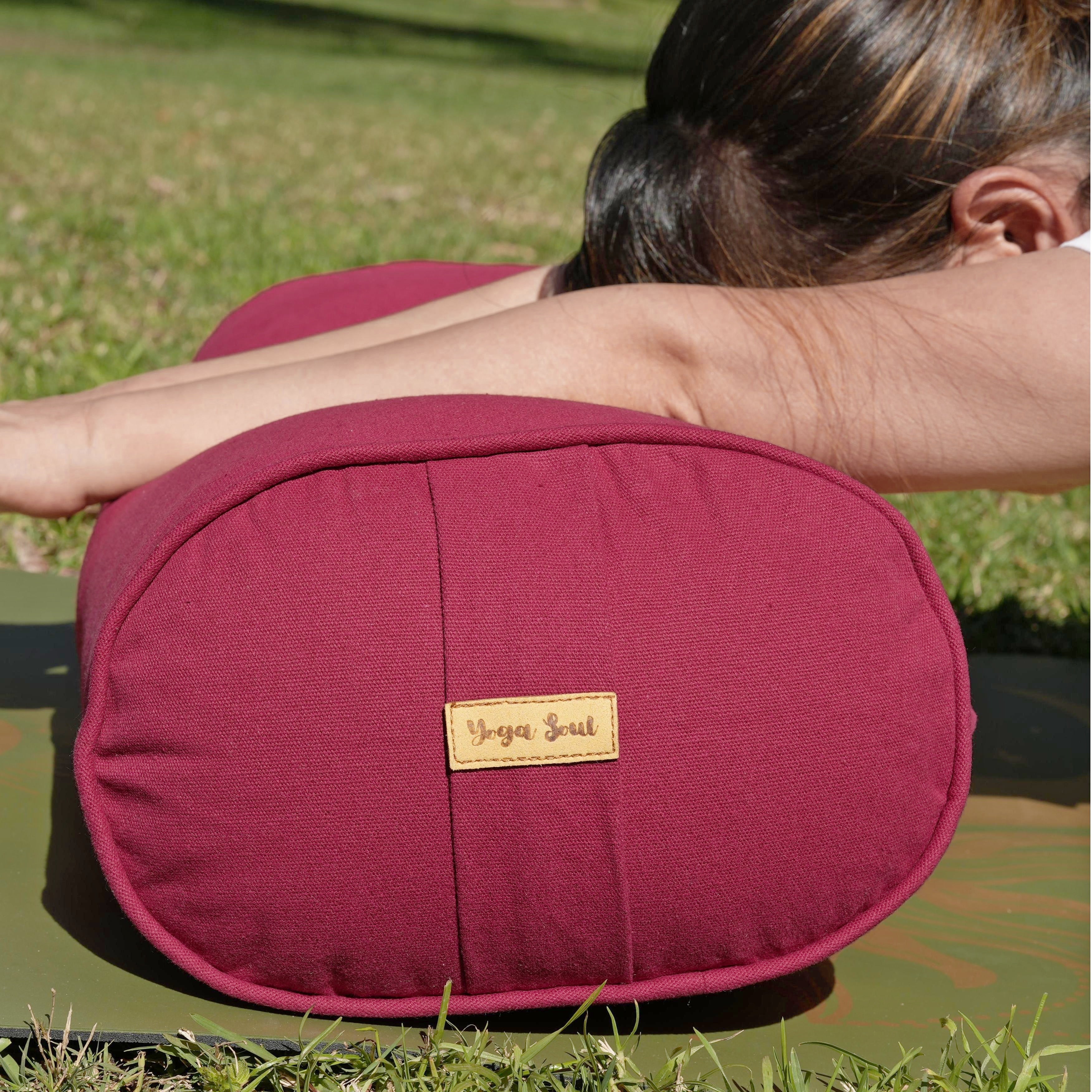 Oval Yoga Bolster | Lohita Red