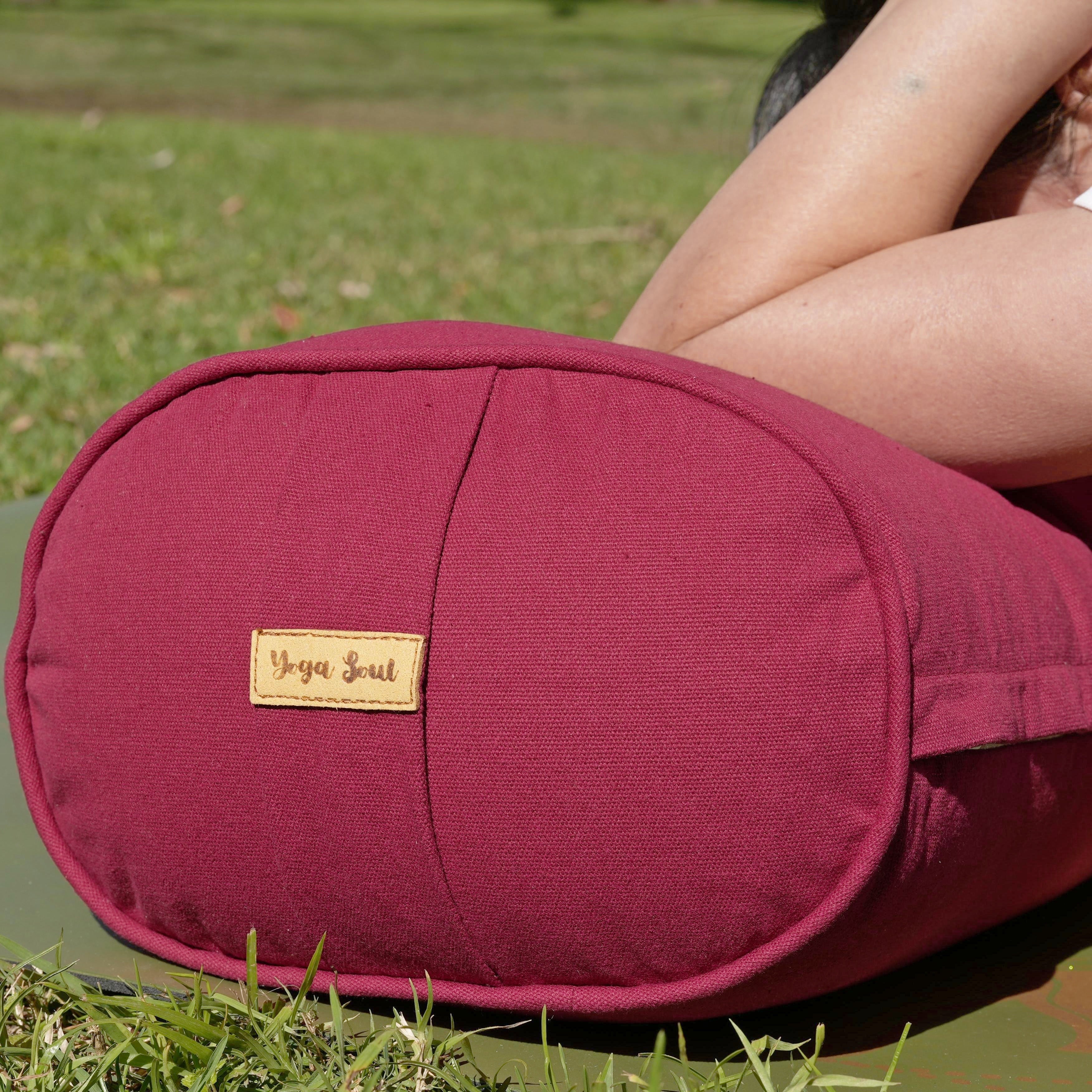 Oval Yoga Bolster | Lohita Red