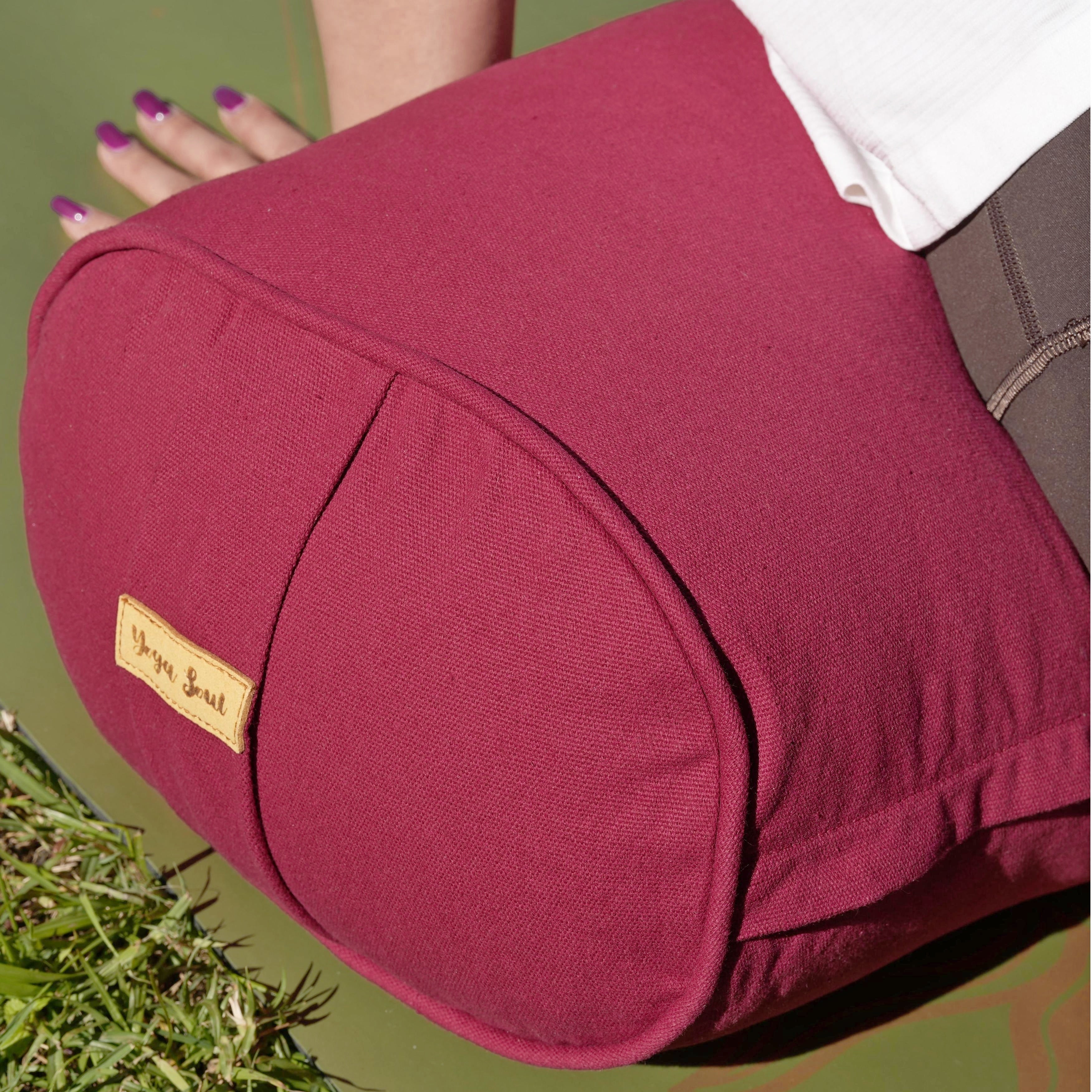 Oval Yoga Bolster | Lohita Red