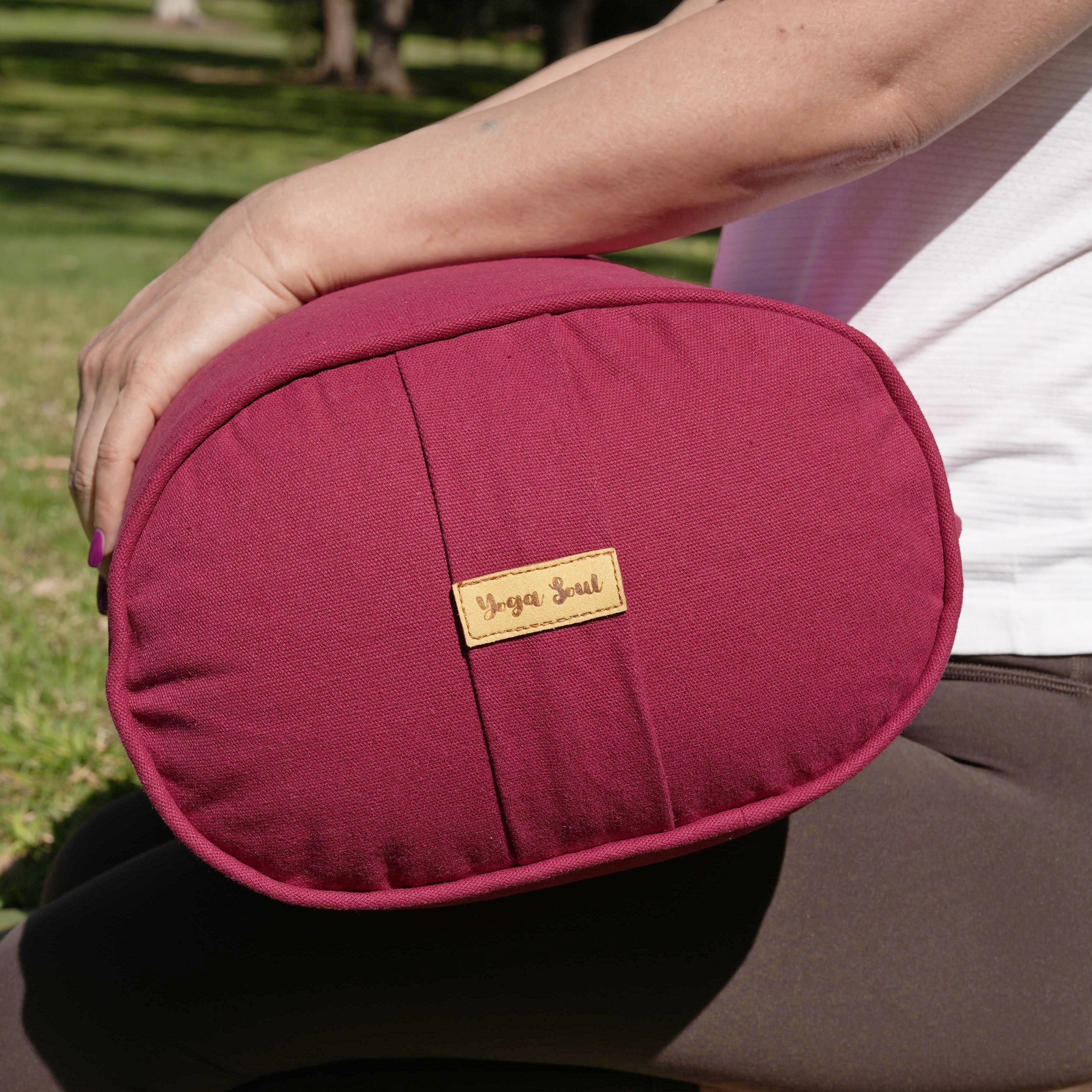 Oval Yoga Bolster | Lohita Red