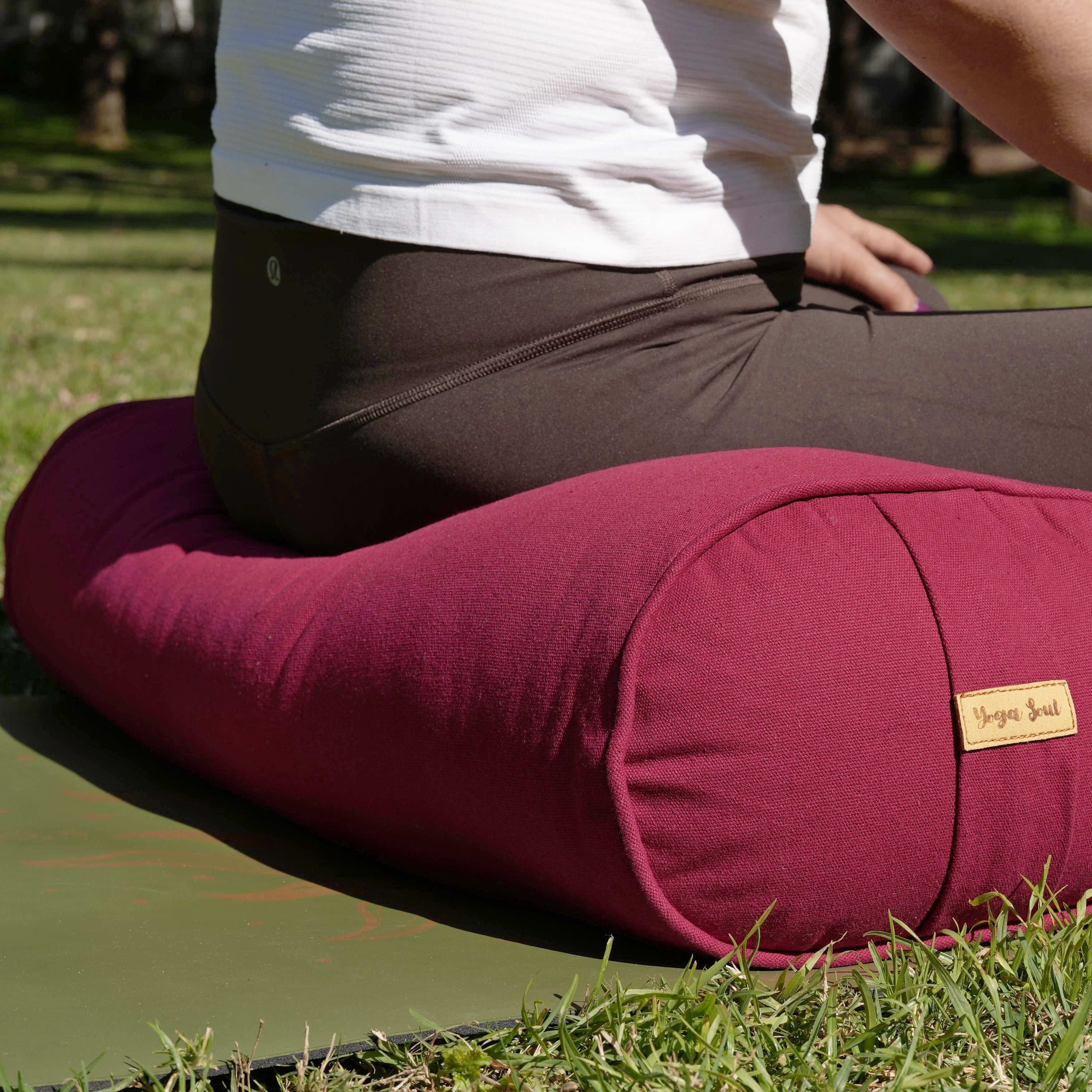 Oval Yoga Bolster | Lohita Red