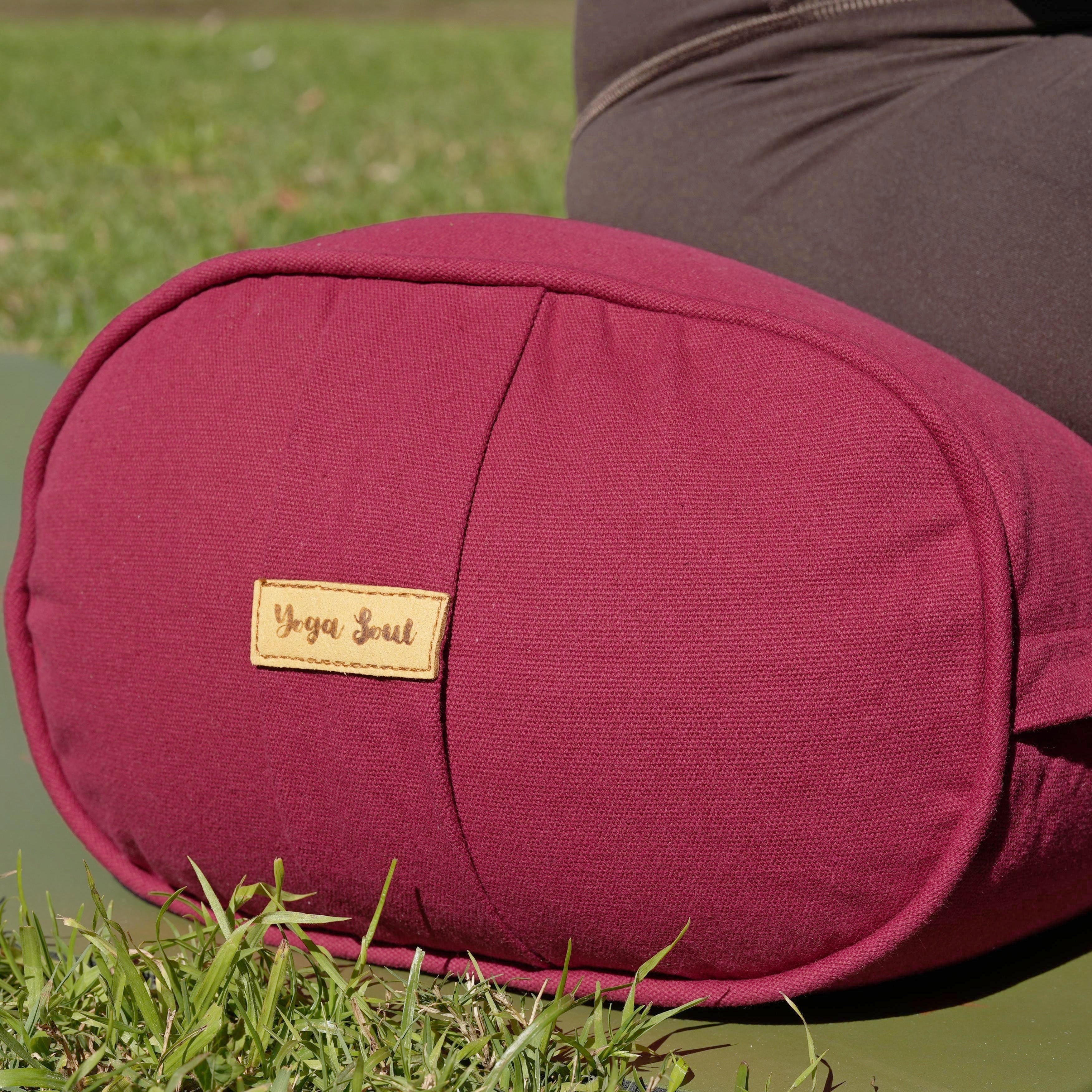 Oval Yoga Bolster | Lohita Red