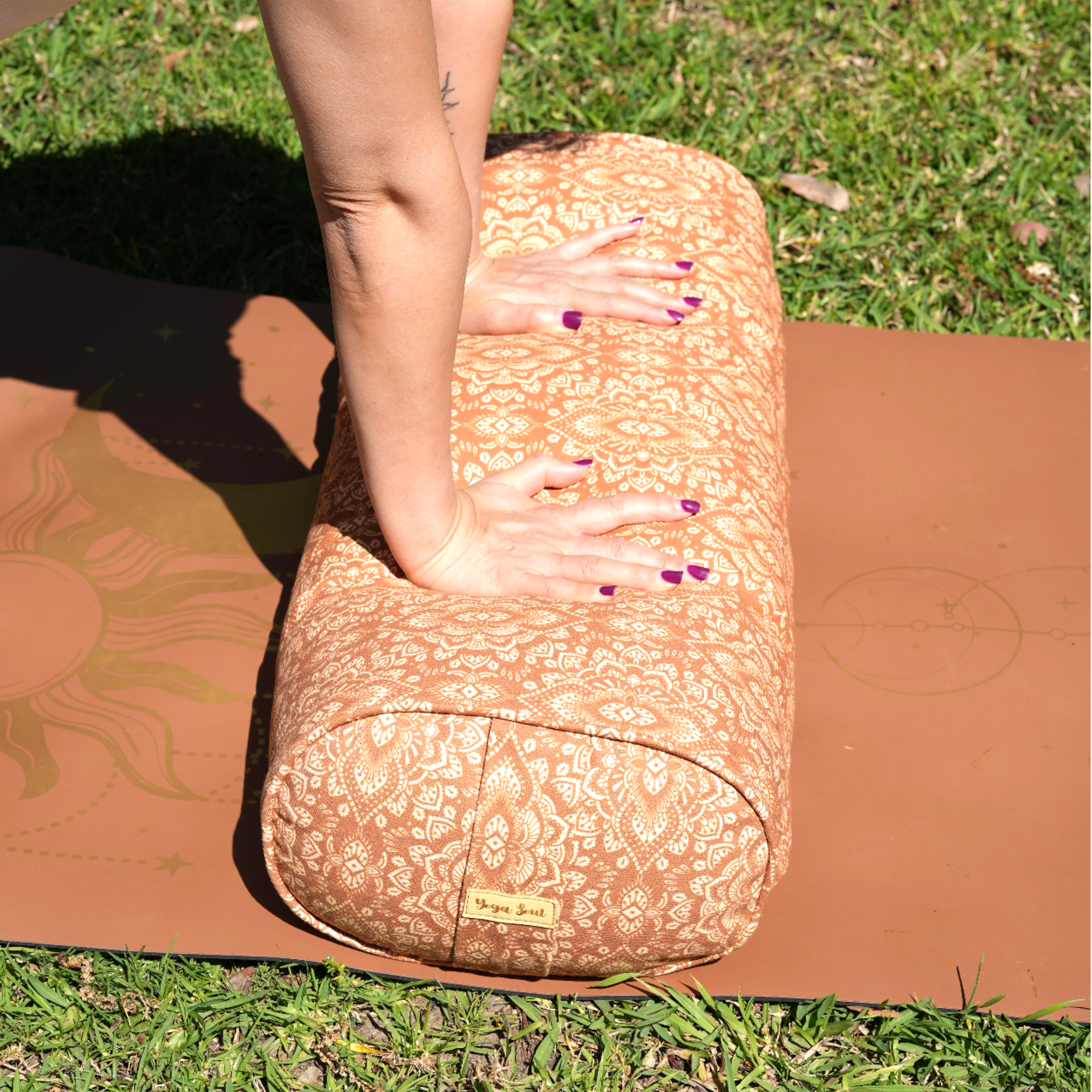 Oval Yoga Bolster | Mandala | Caramel