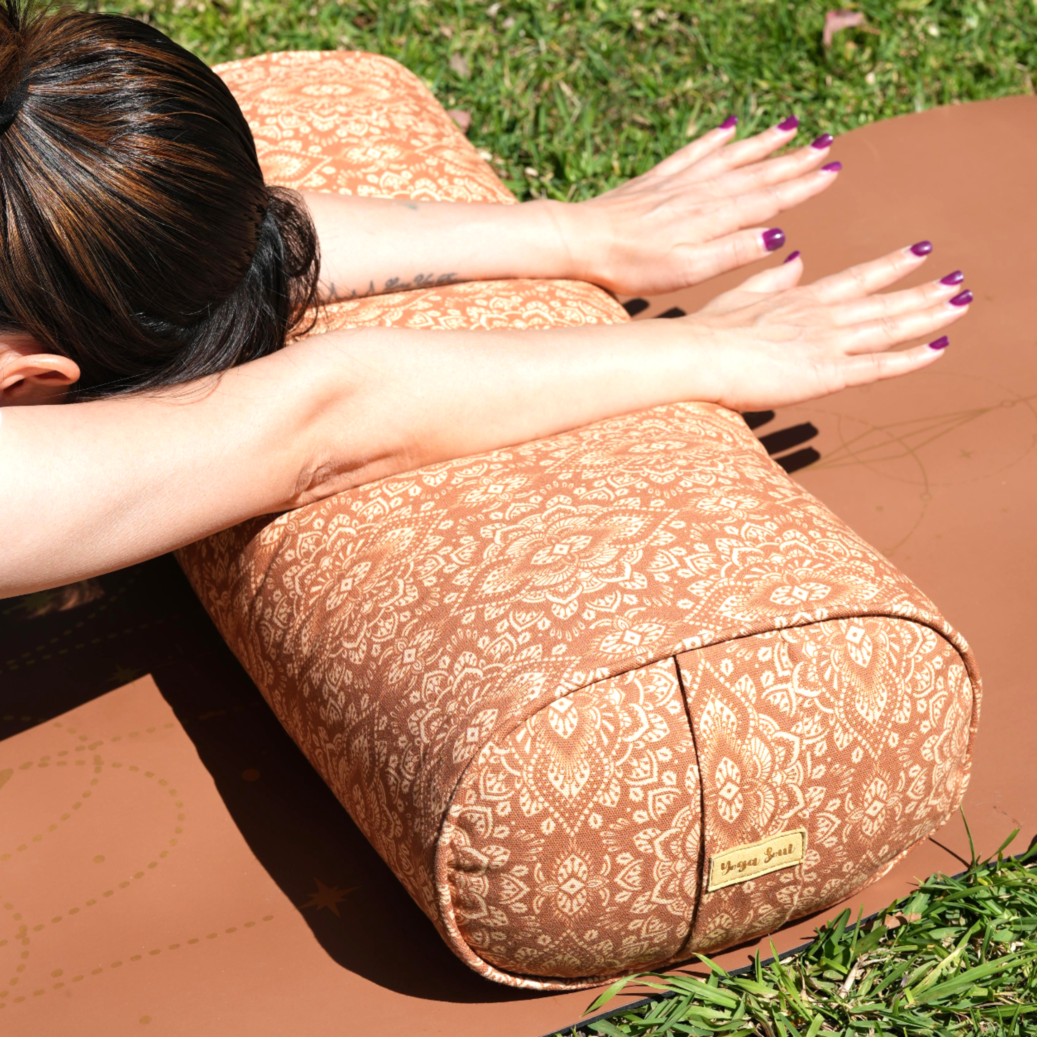 Oval Yoga Bolster | Mandala | Caramel