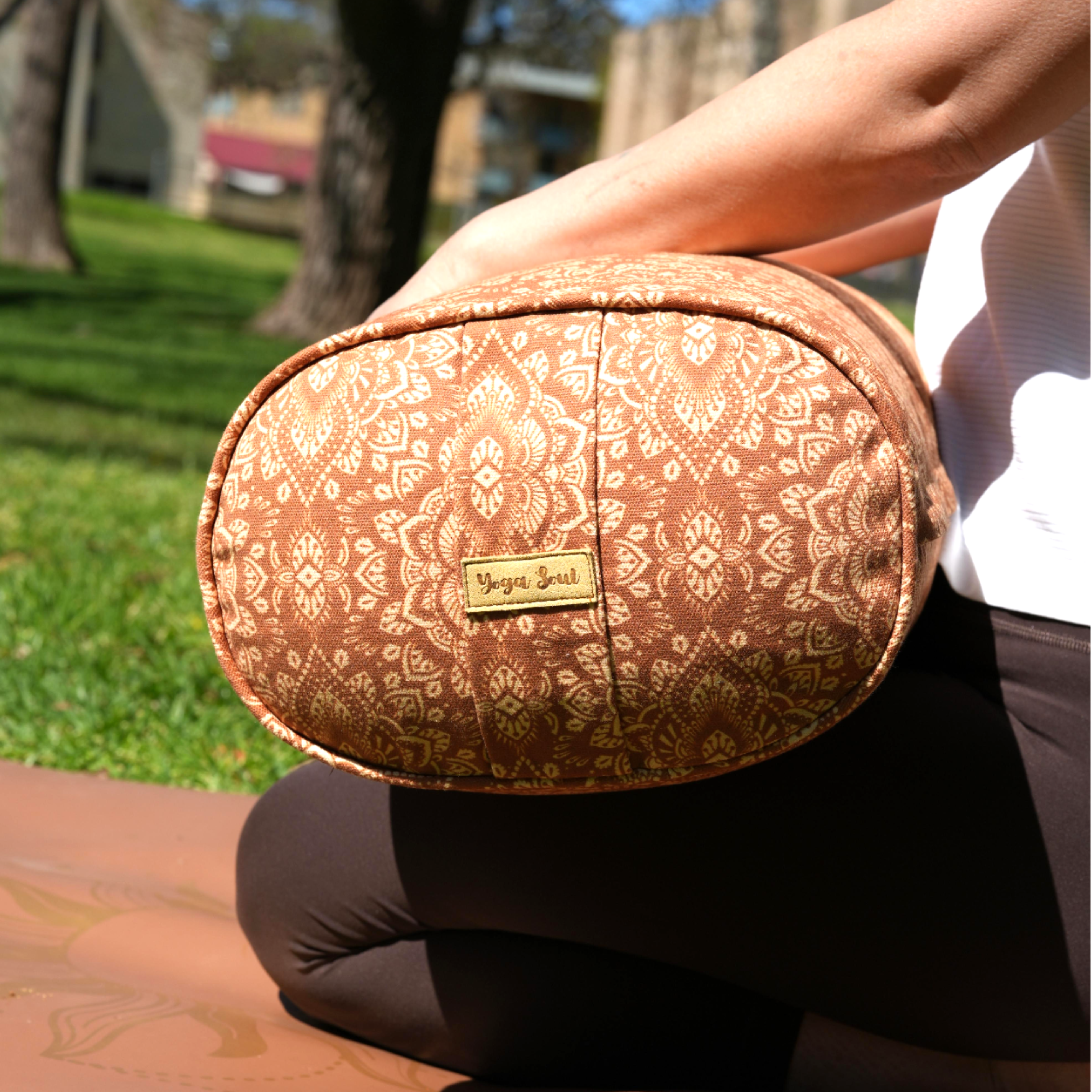 Oval Yoga Bolster | Mandala | Caramel