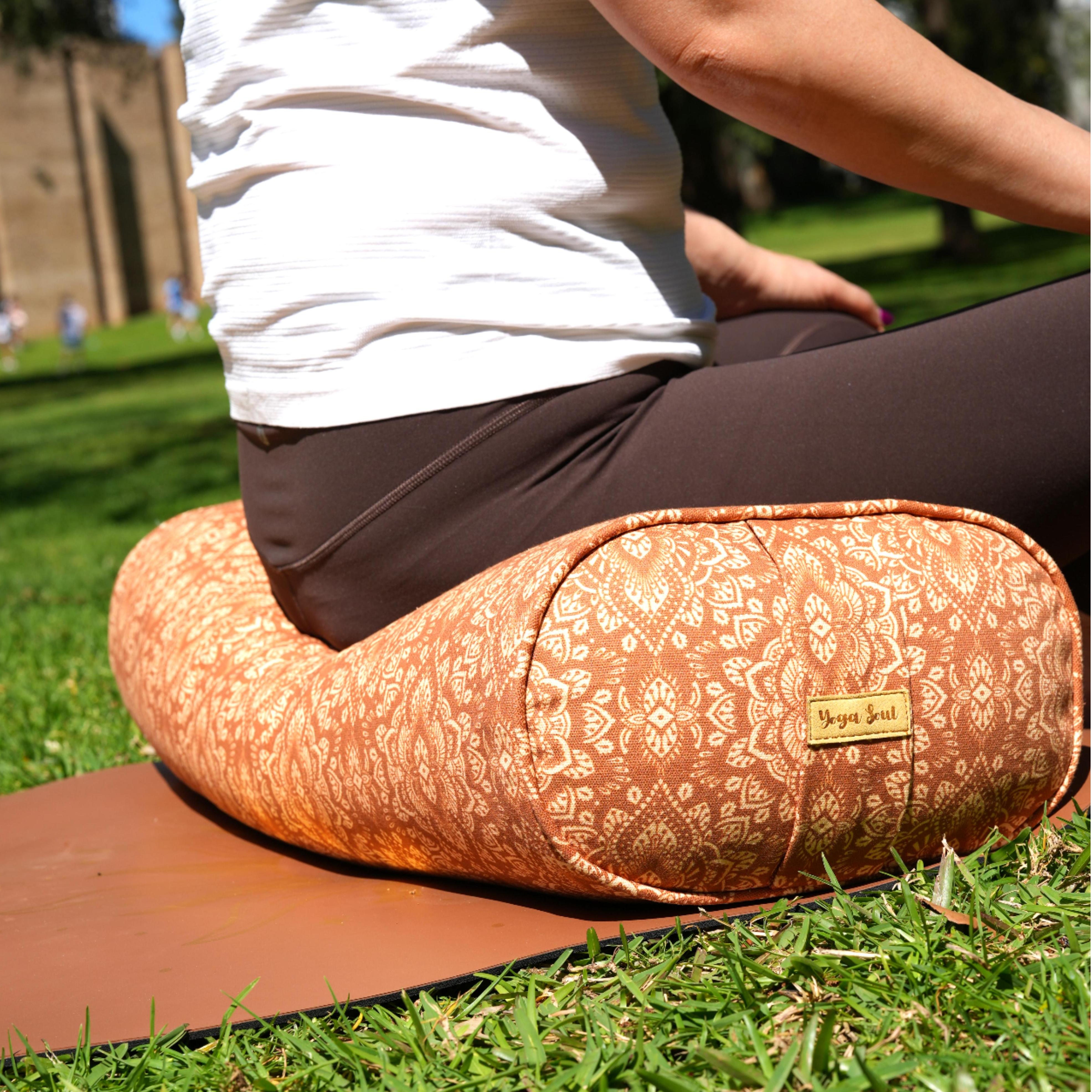Oval Yoga Bolster | Mandala | Caramel