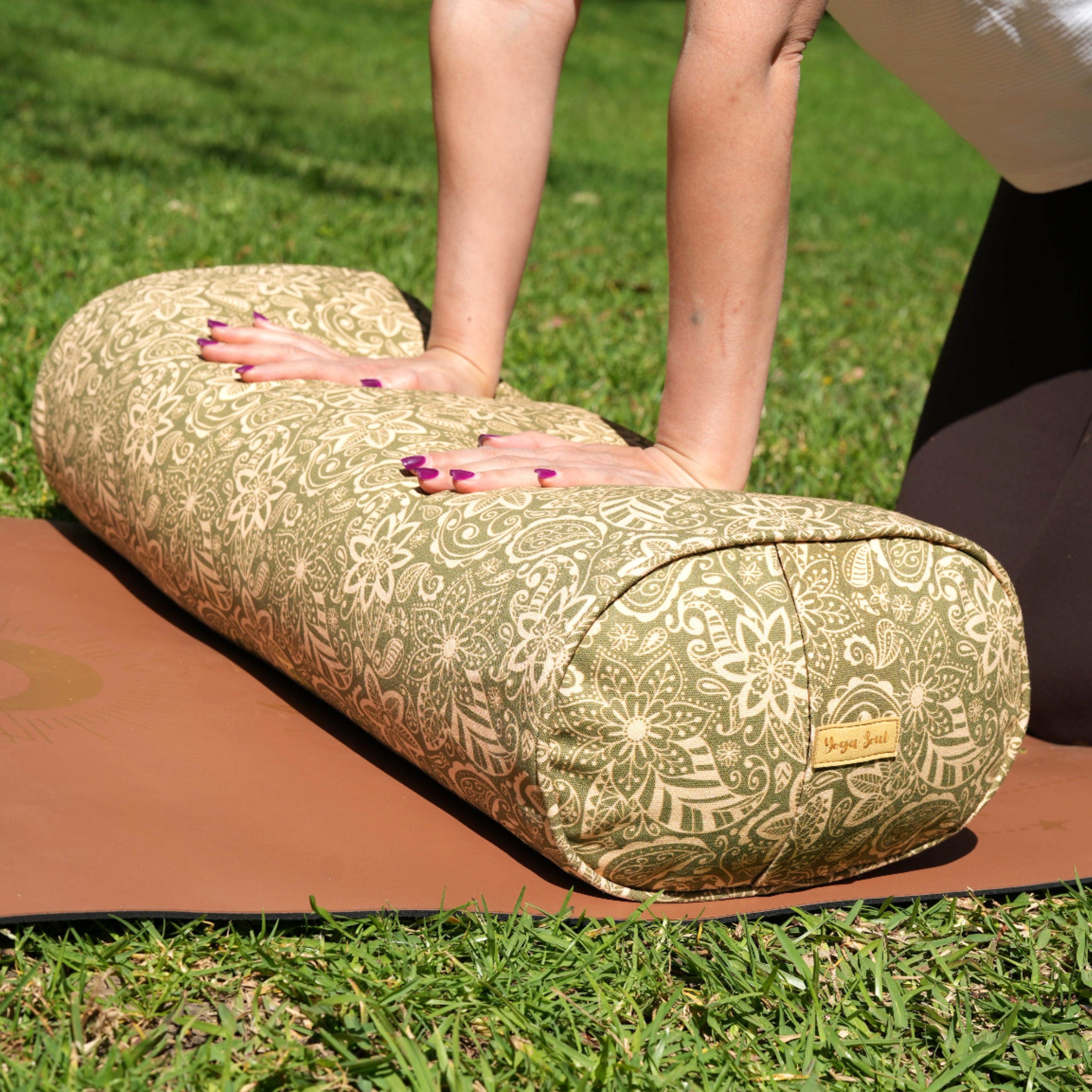 Oval Yoga Bolster | StarFlower | Olive