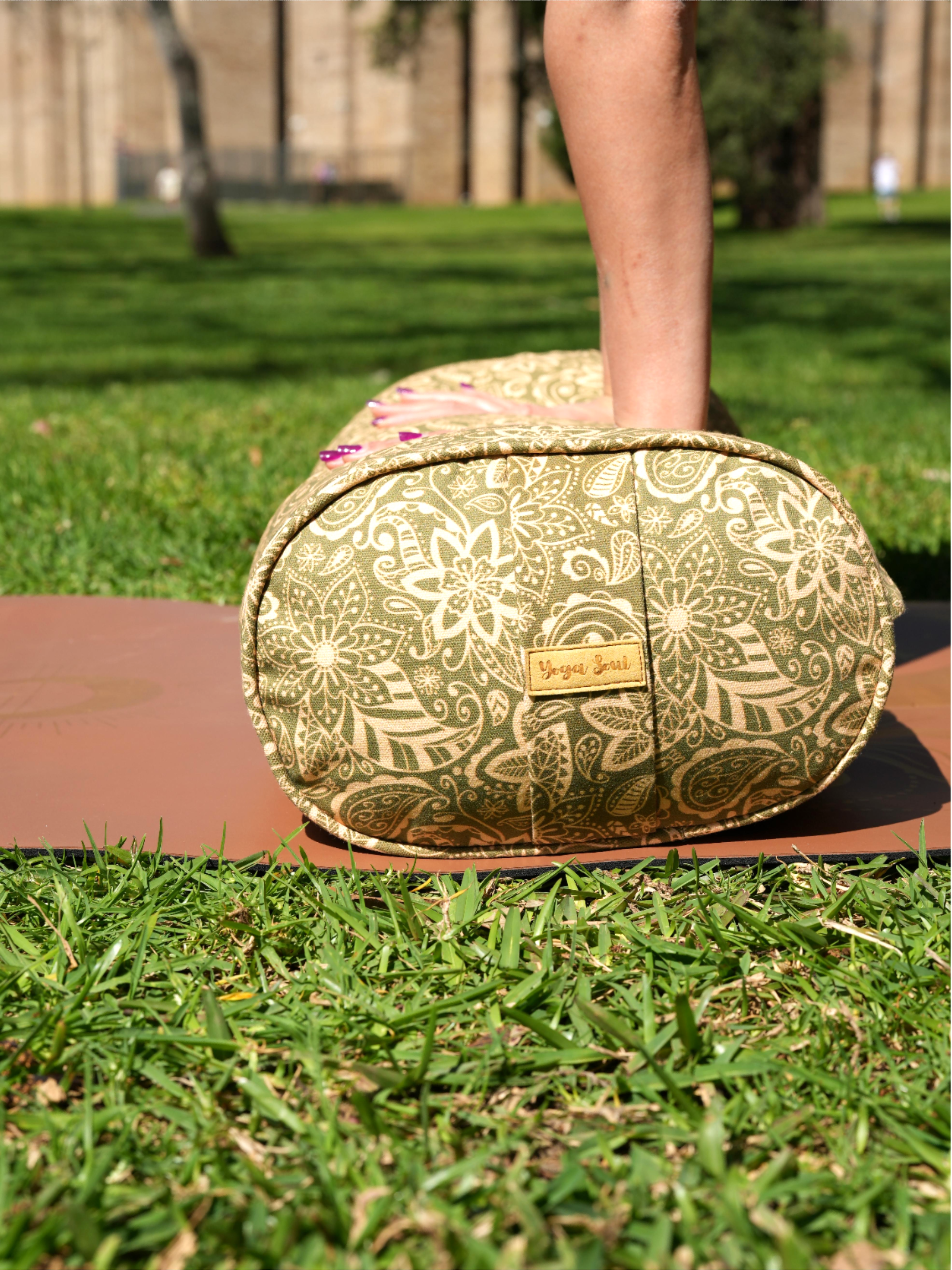 Oval Yoga Bolster | StarFlower | Olive