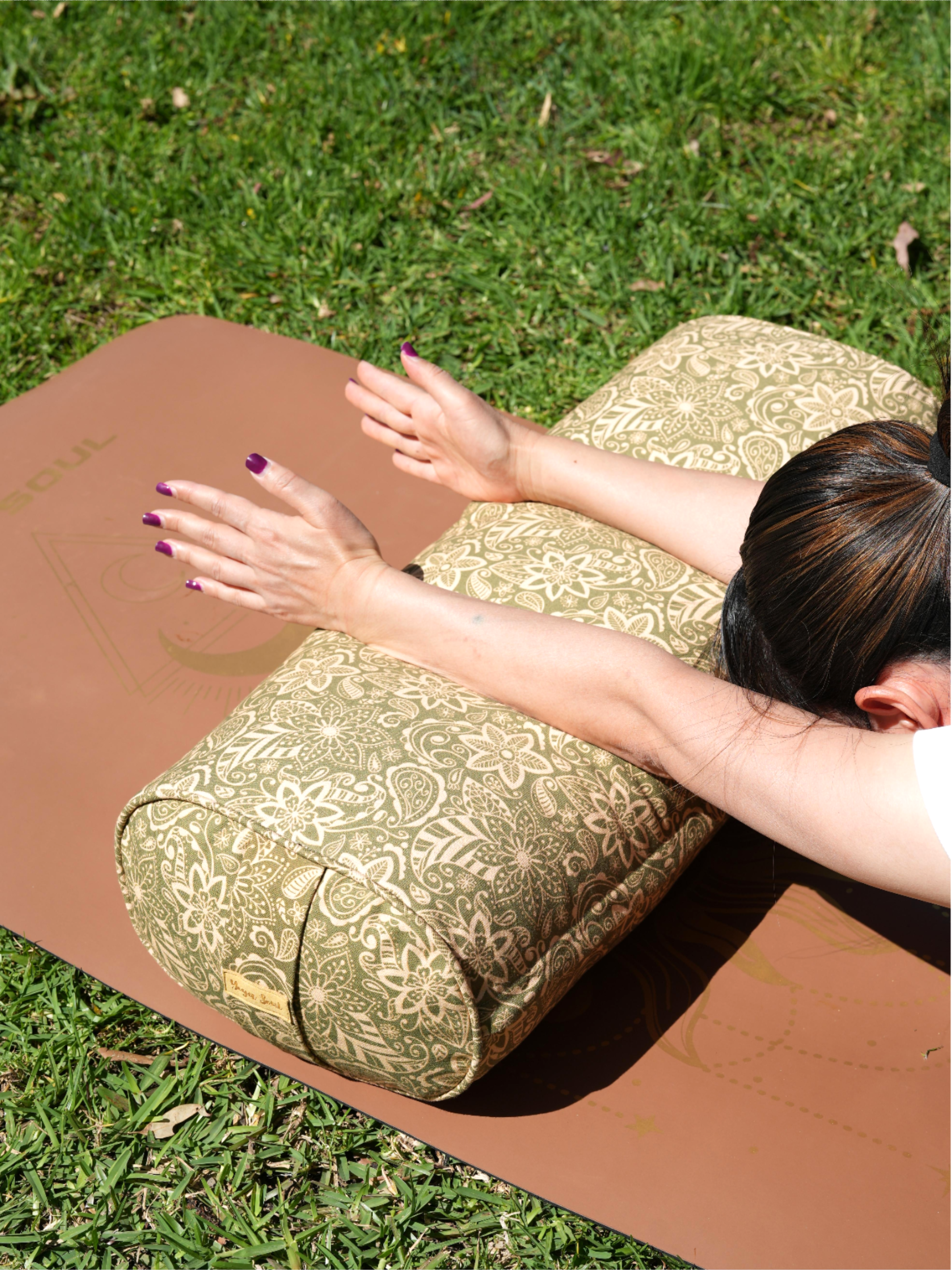 Oval Yoga Bolster | StarFlower | Olive