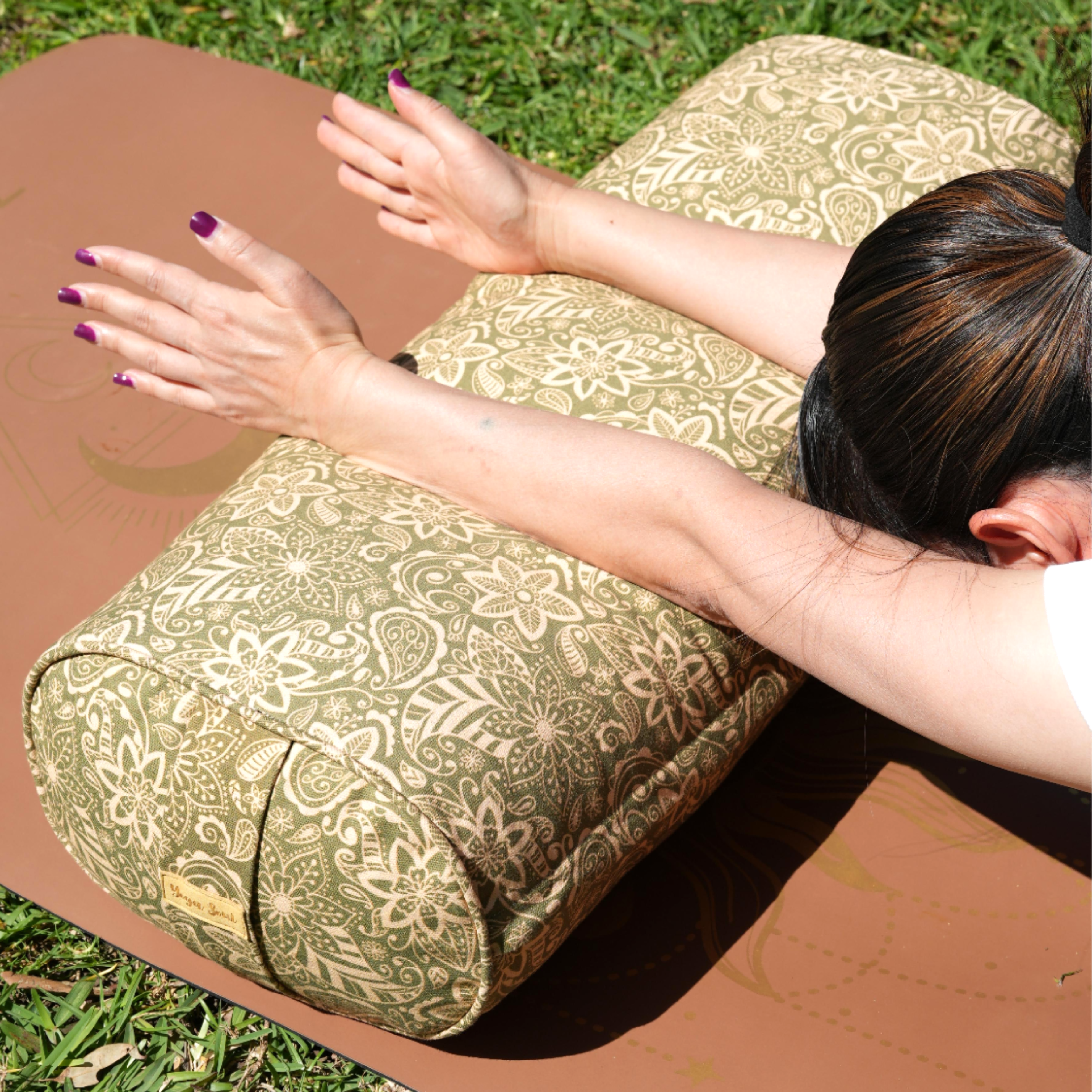 Oval Yoga Bolster | StarFlower | Olive