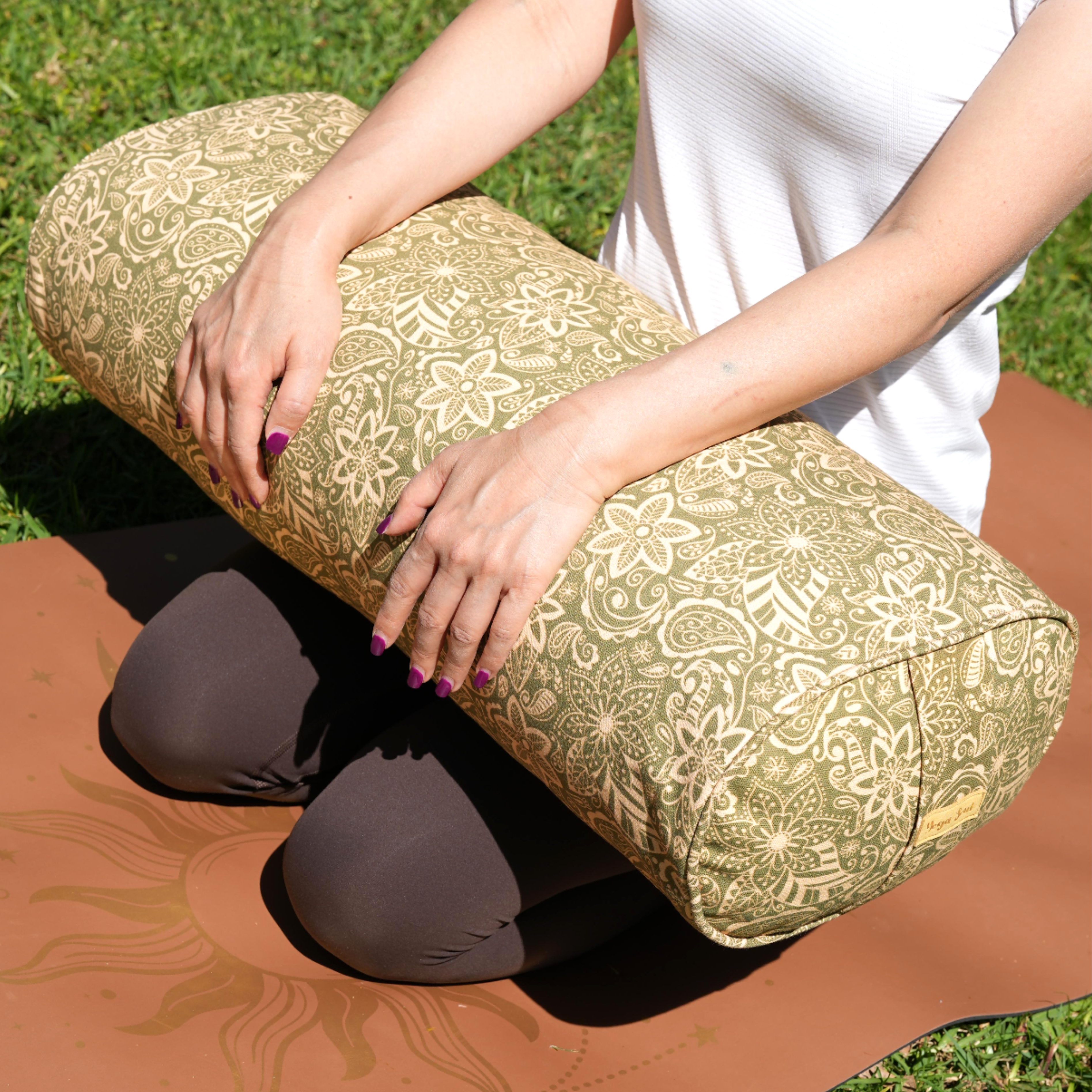 Oval Yoga Bolster | StarFlower | Olive