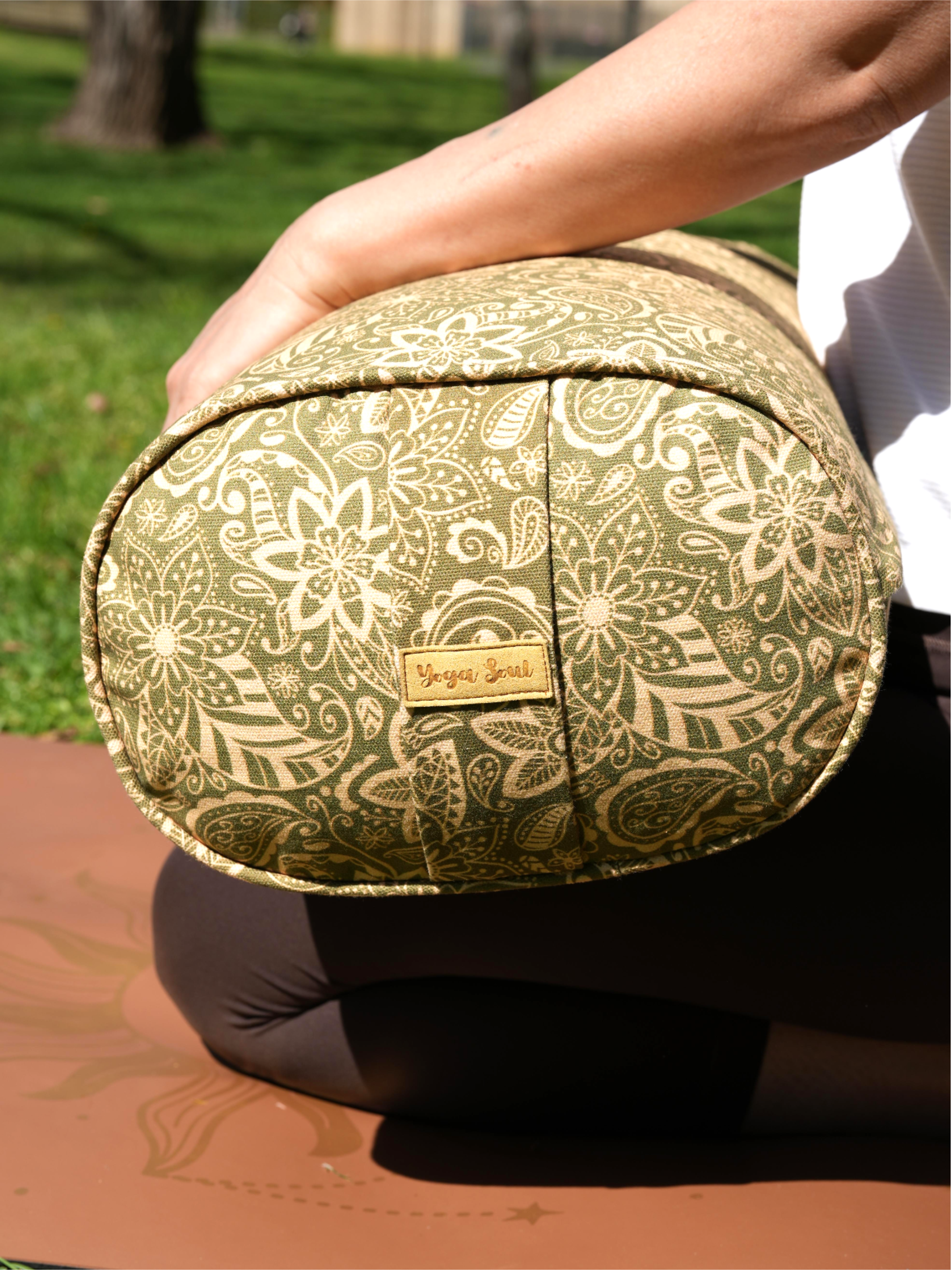 Oval Yoga Bolster | StarFlower | Olive