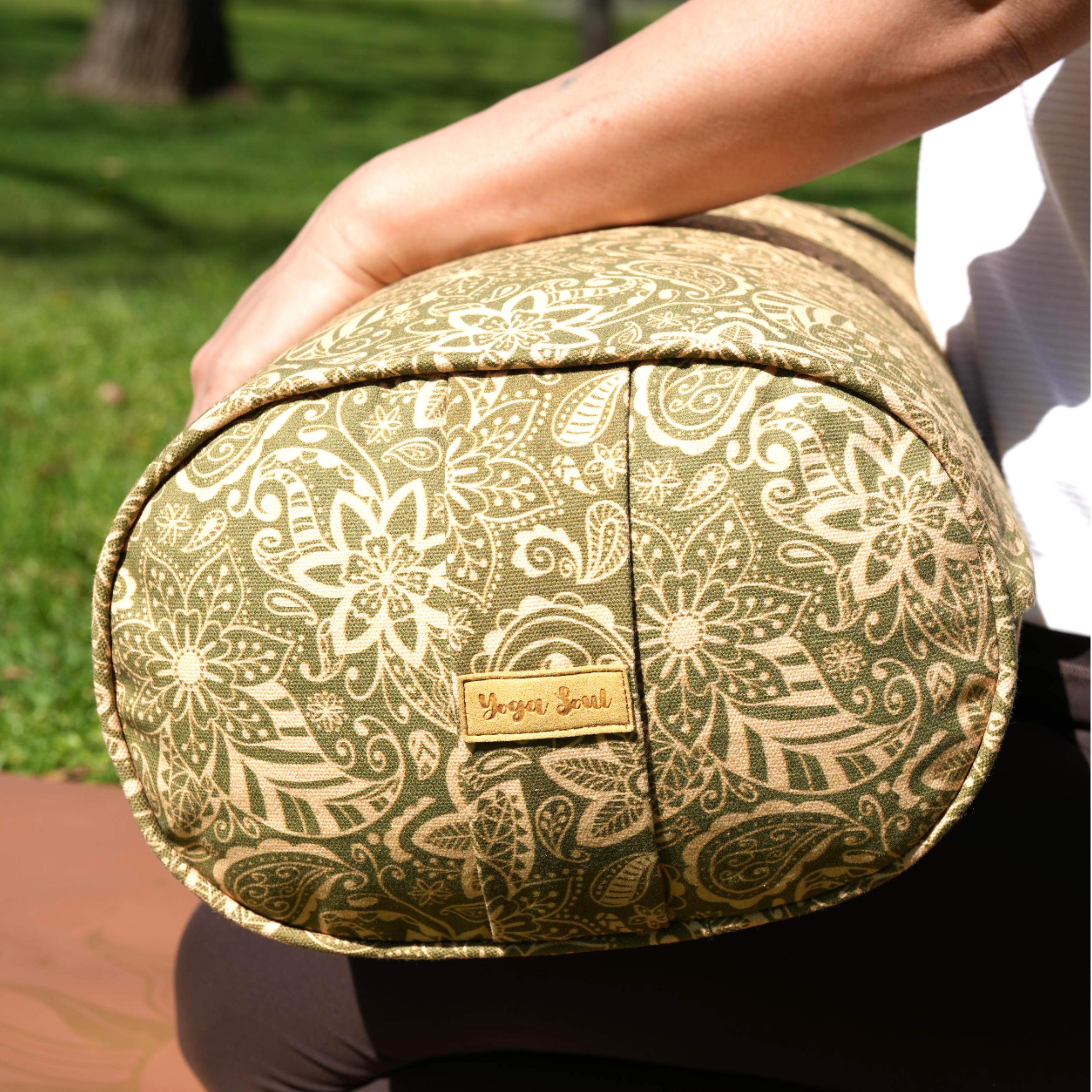 Oval Yoga Bolster | StarFlower | Olive