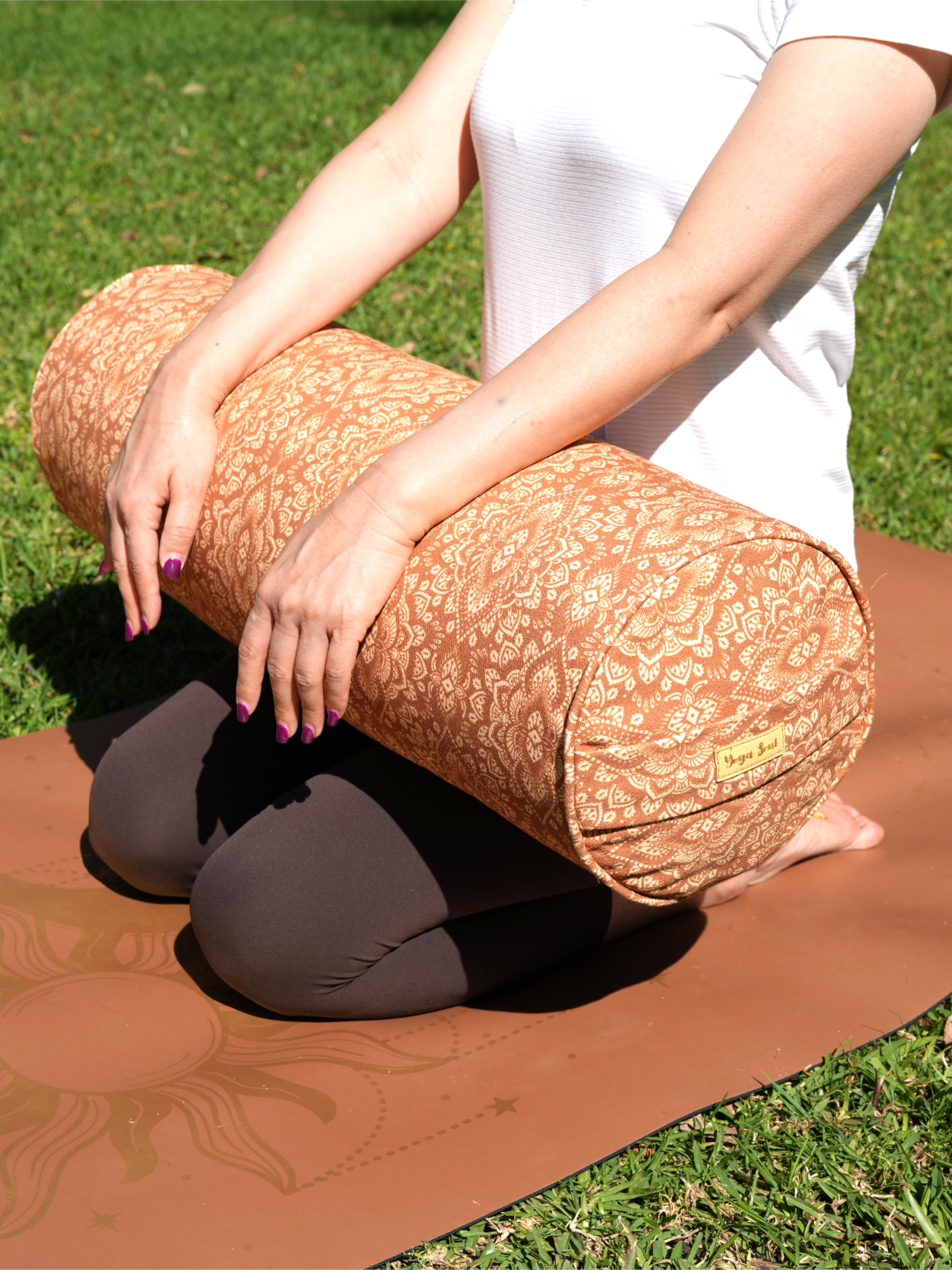 Round Yoga Bolster | Mandala | Earth