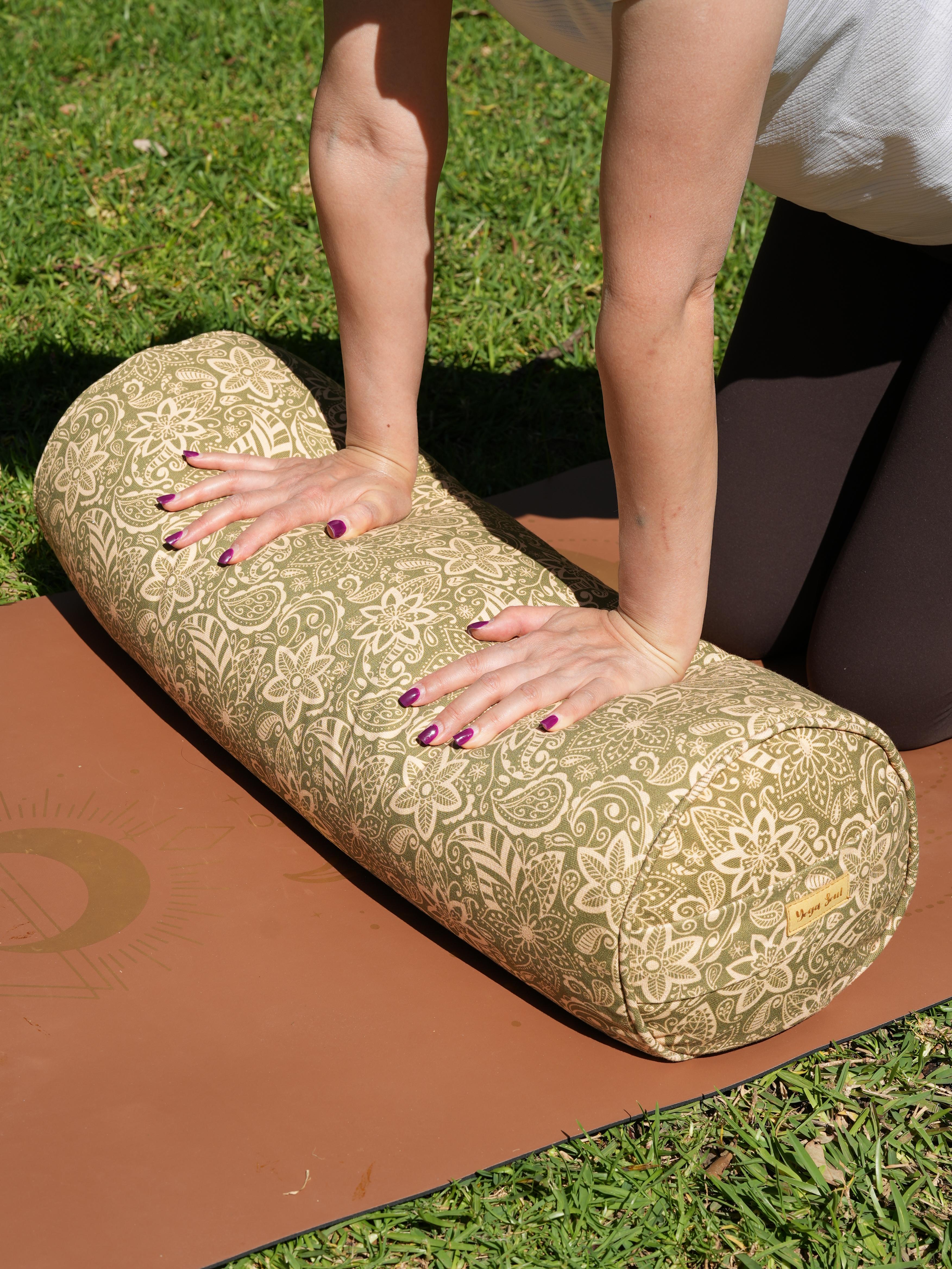 Round Yoga Bolster | StarFlower | Olive