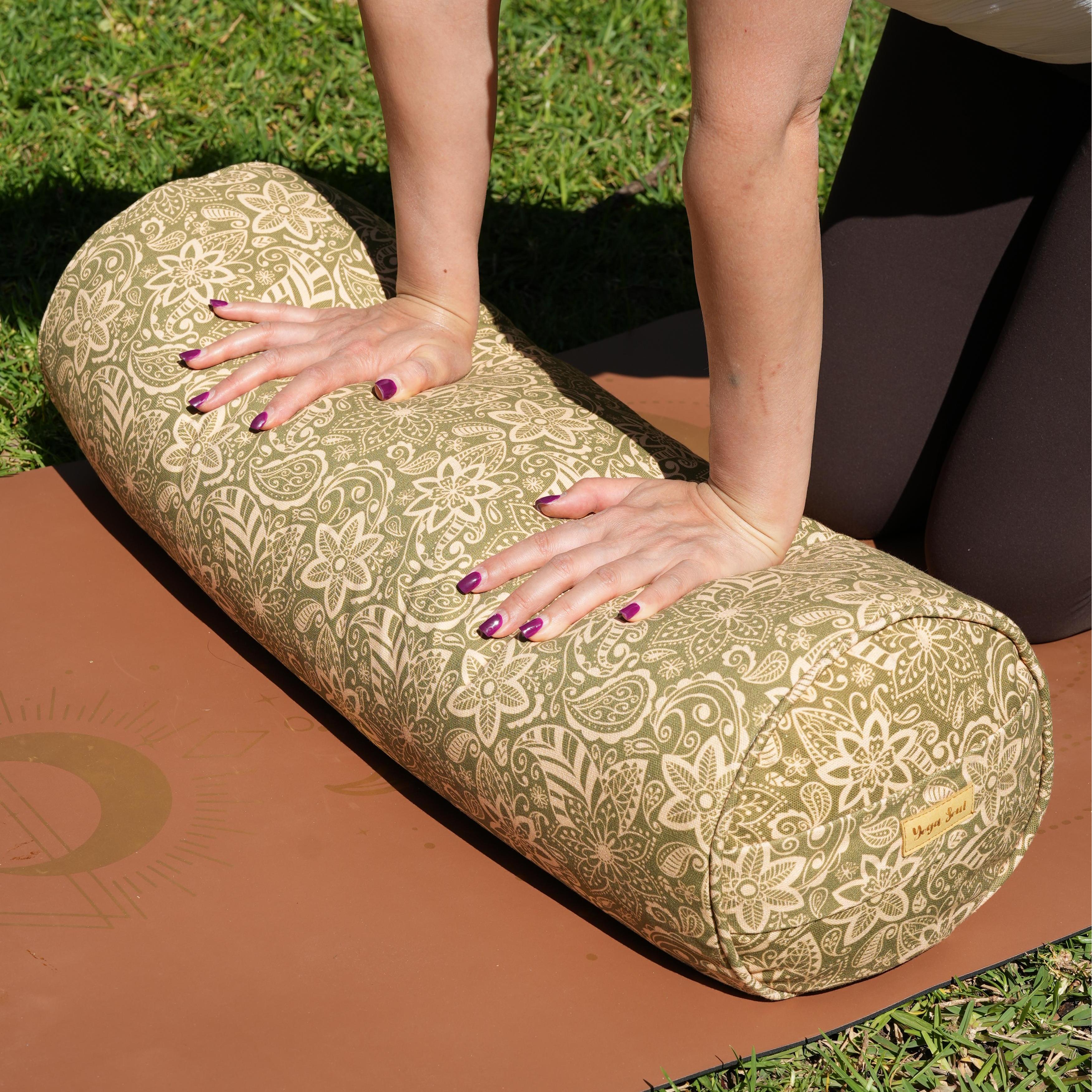 Round Yoga Bolster | StarFlower | Olive