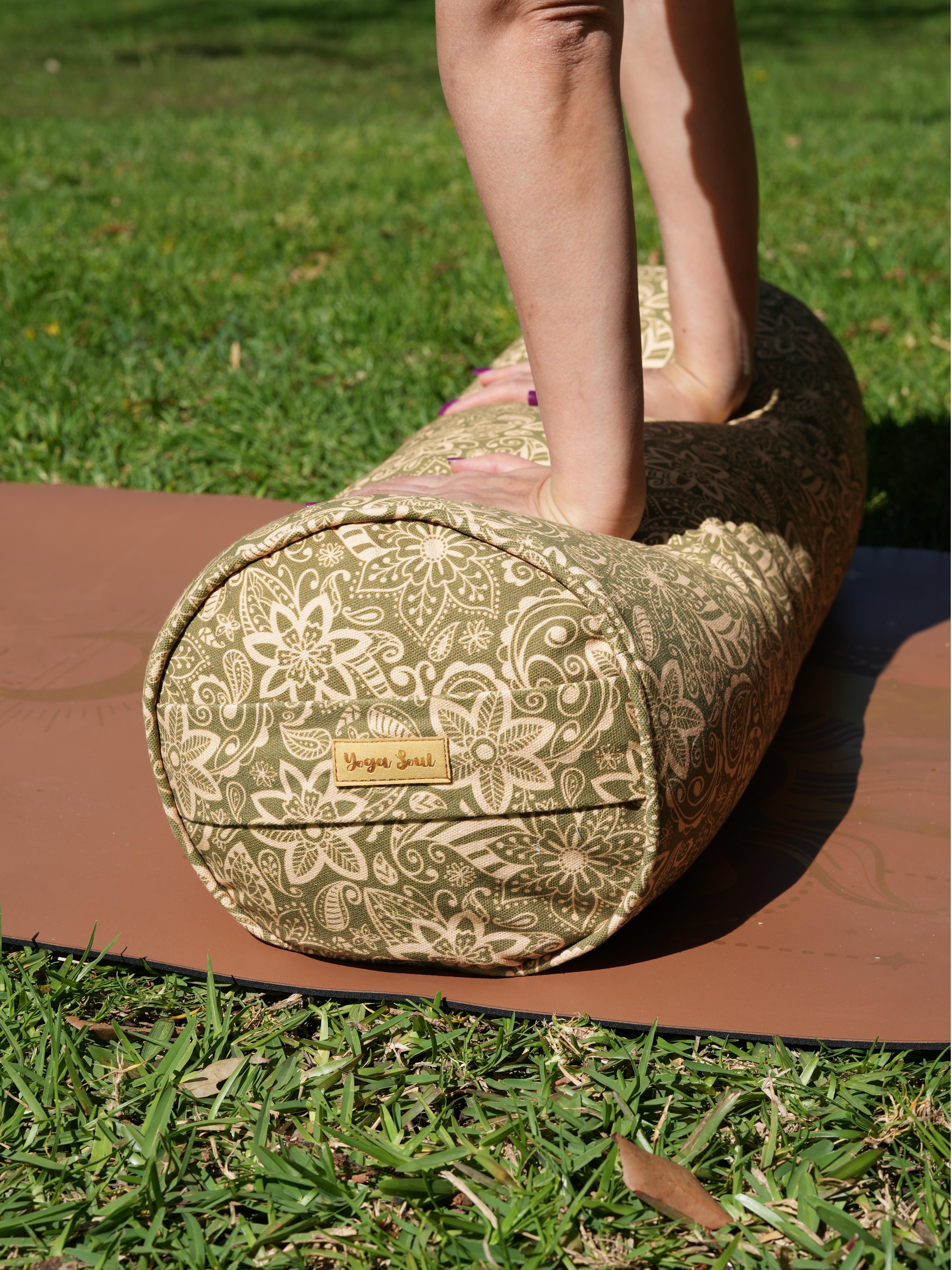 Round Yoga Bolster | StarFlower | Olive