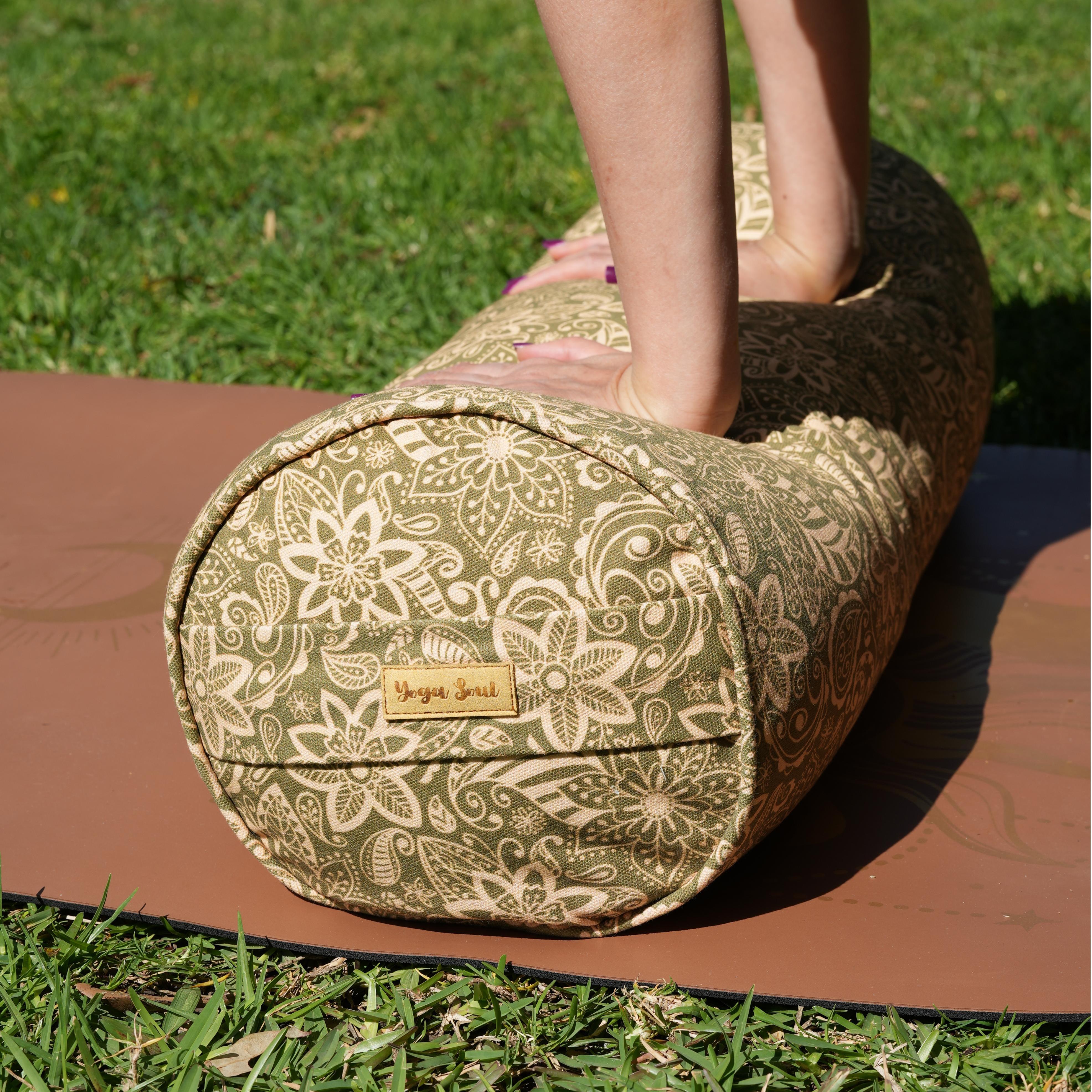 Round Yoga Bolster | StarFlower | Olive