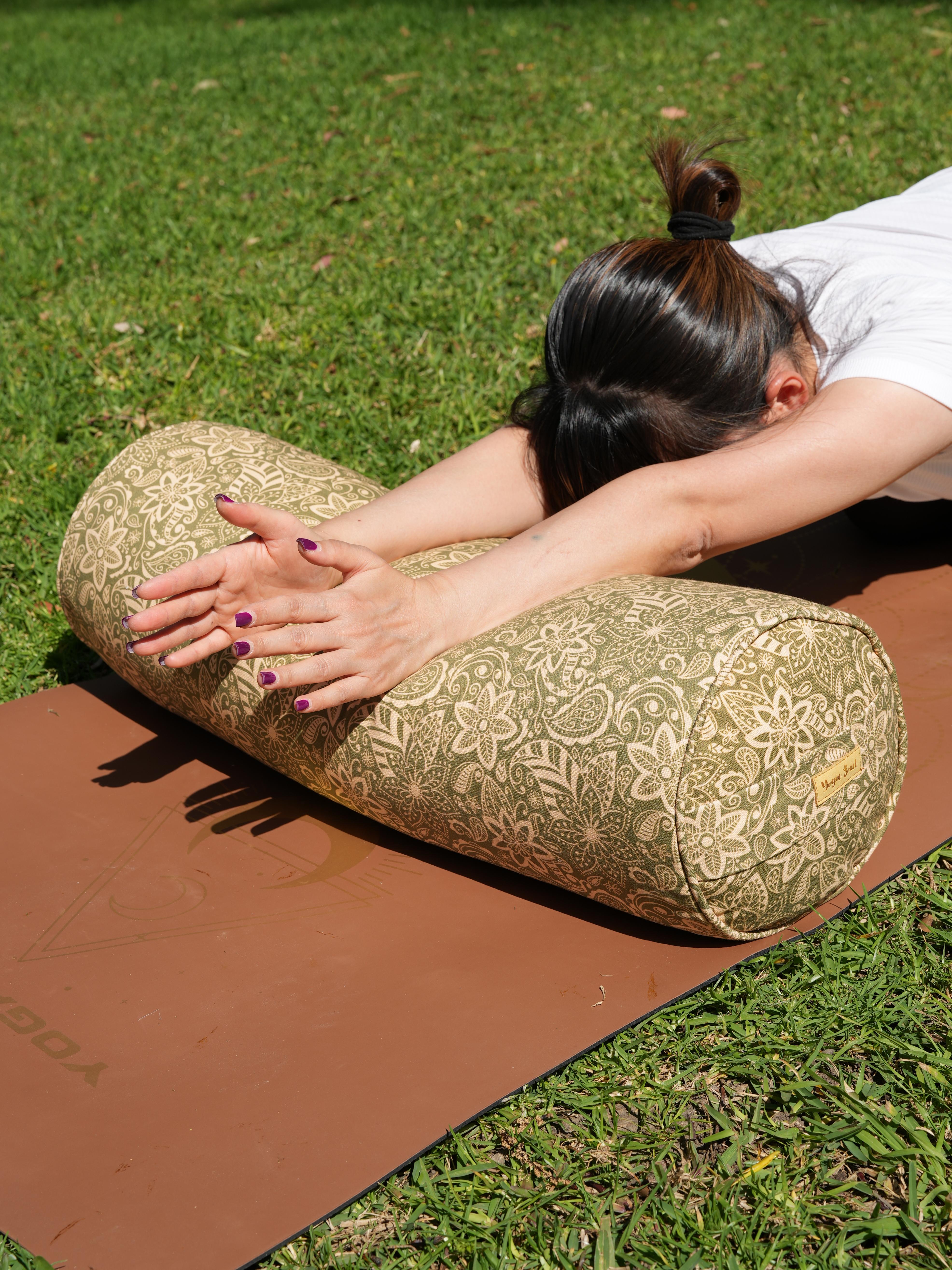 Round Yoga Bolster | StarFlower | Olive