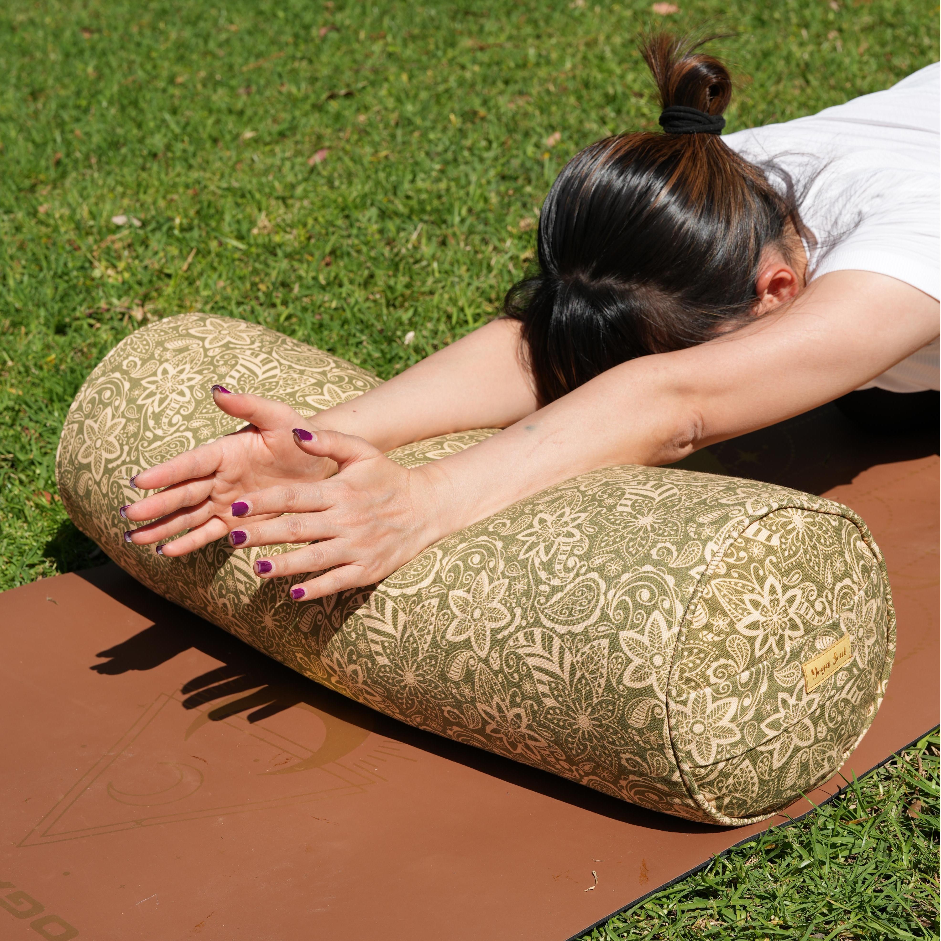 Round Yoga Bolster | StarFlower | Olive