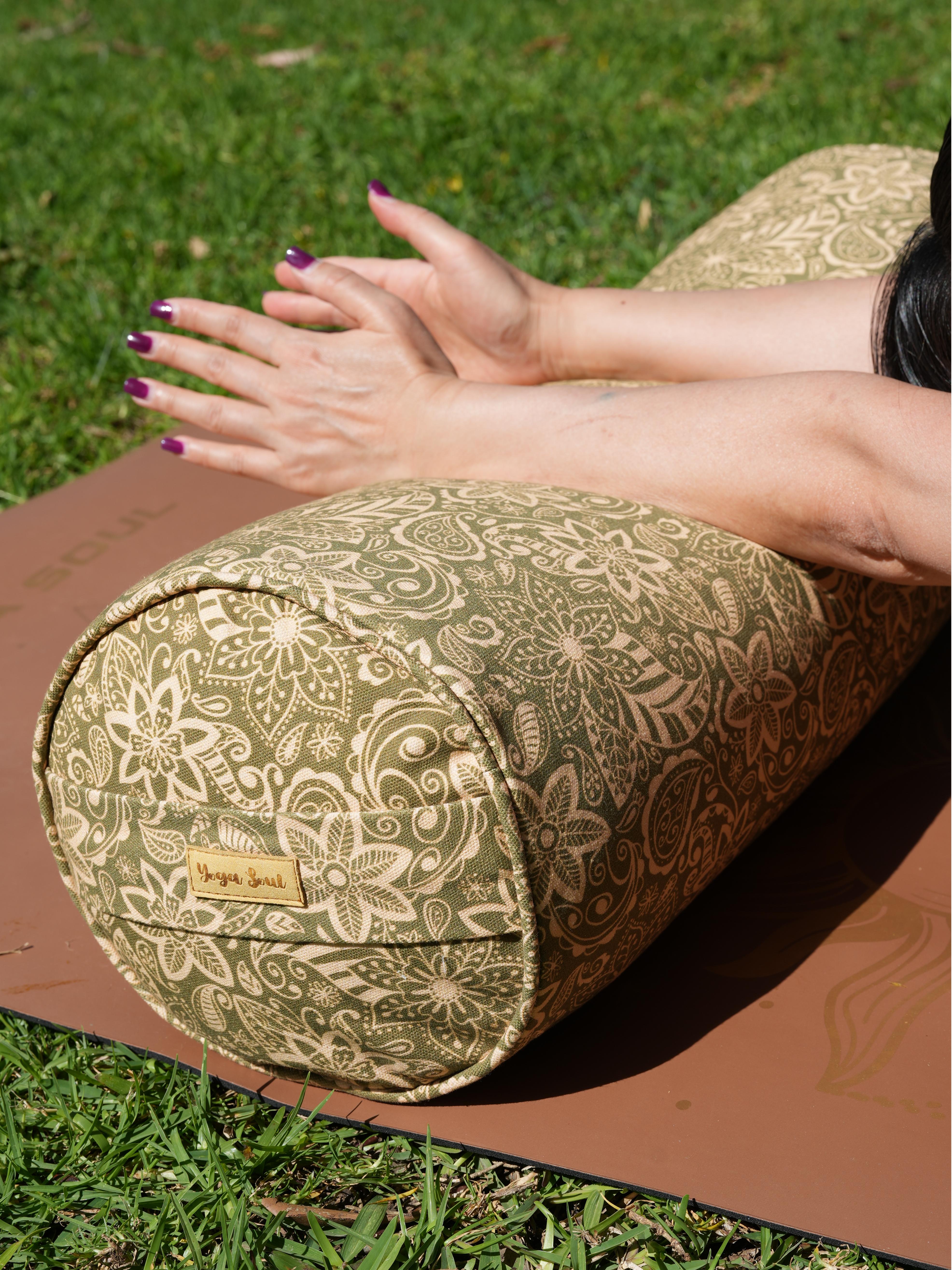 Round Yoga Bolster | StarFlower | Olive