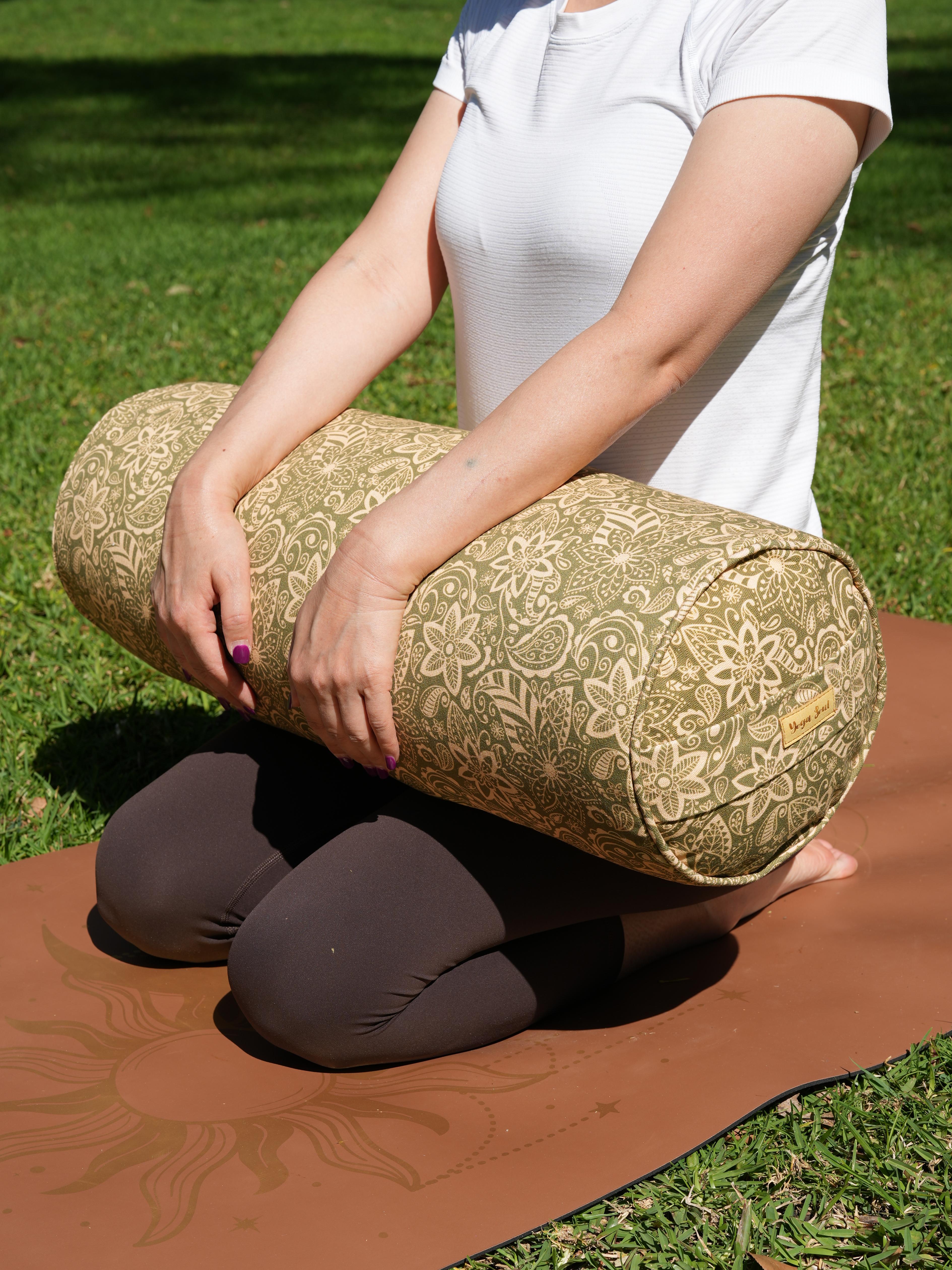 Round Yoga Bolster | StarFlower | Olive