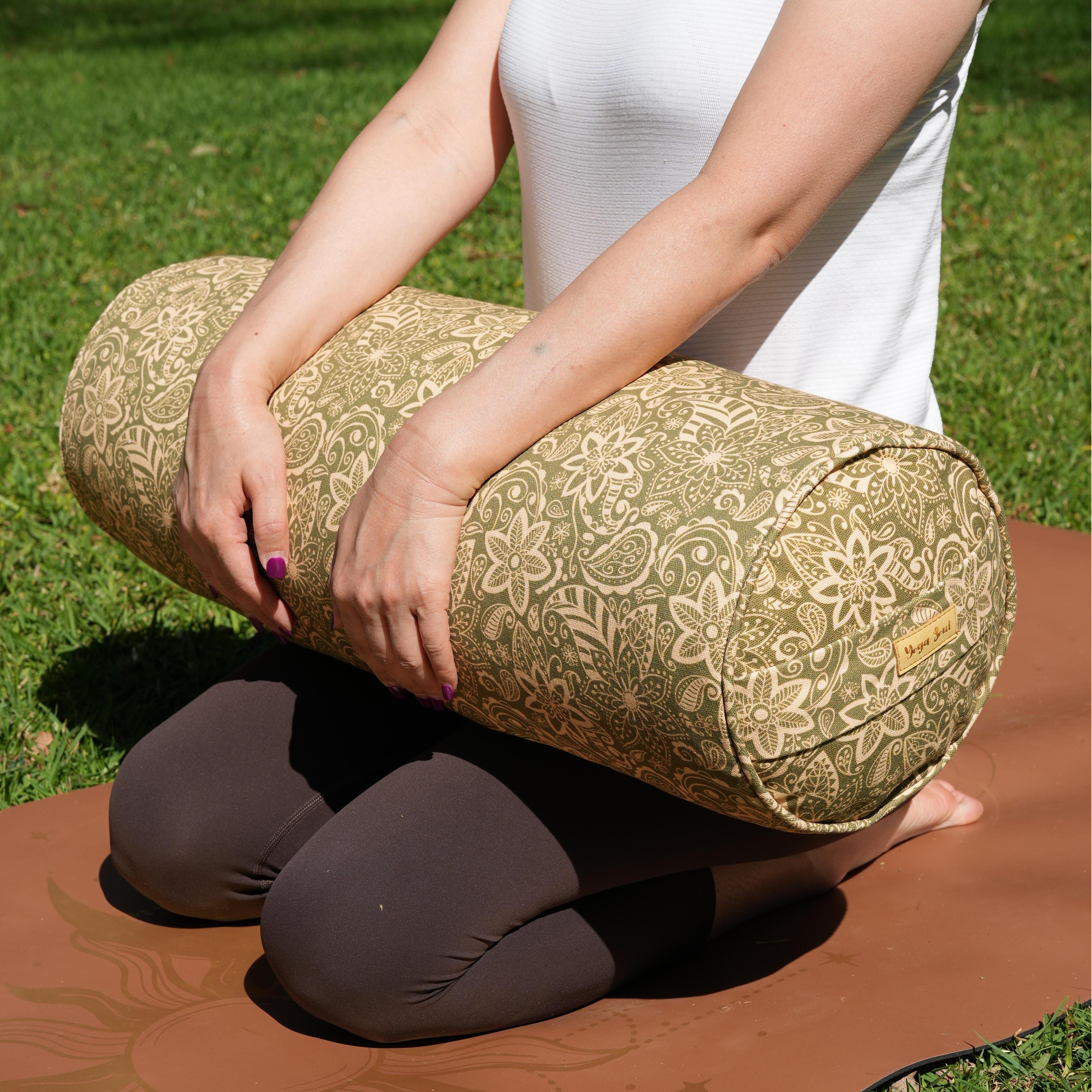 Round Yoga Bolster | StarFlower | Olive