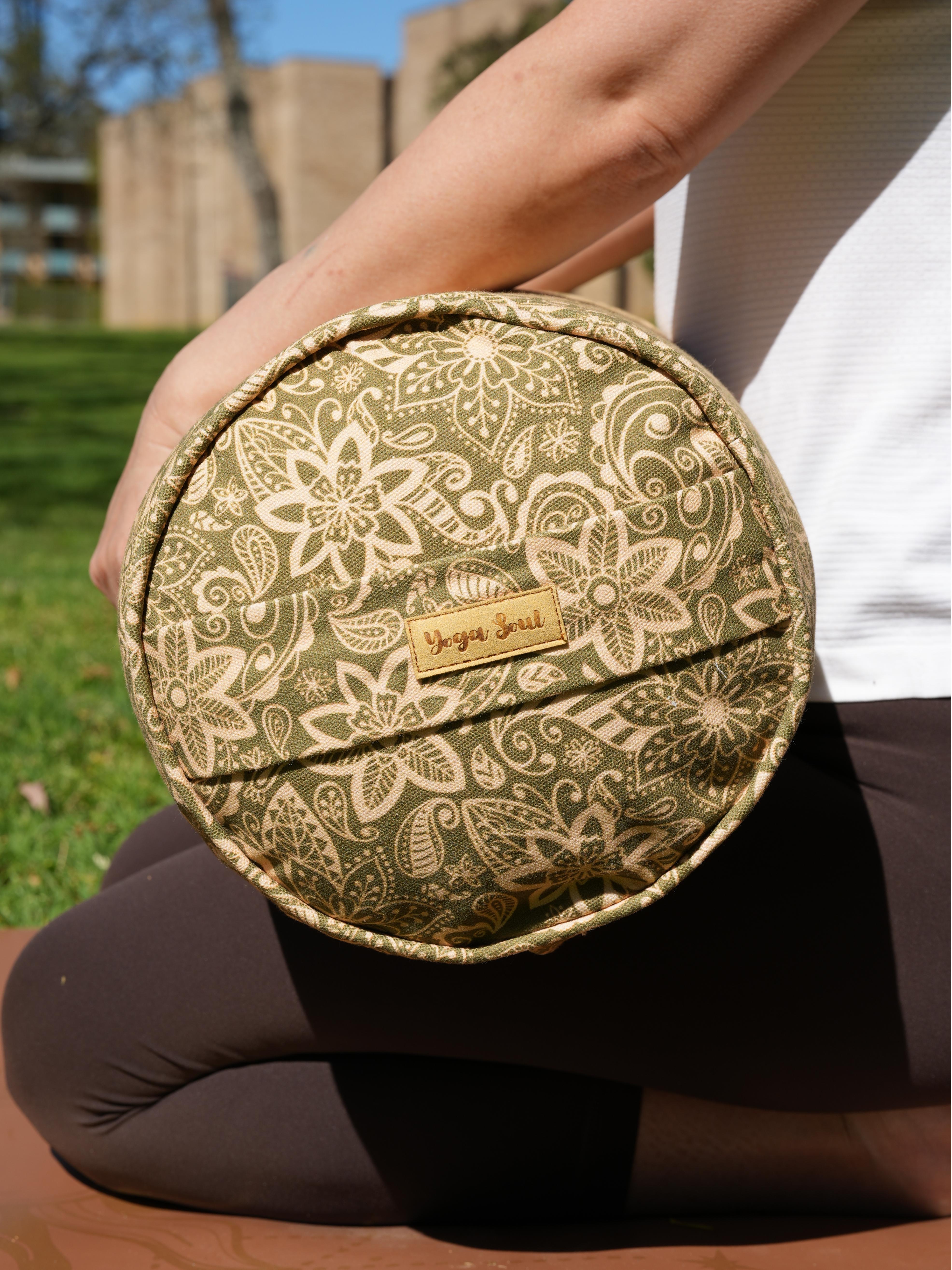 Round Yoga Bolster | StarFlower | Olive