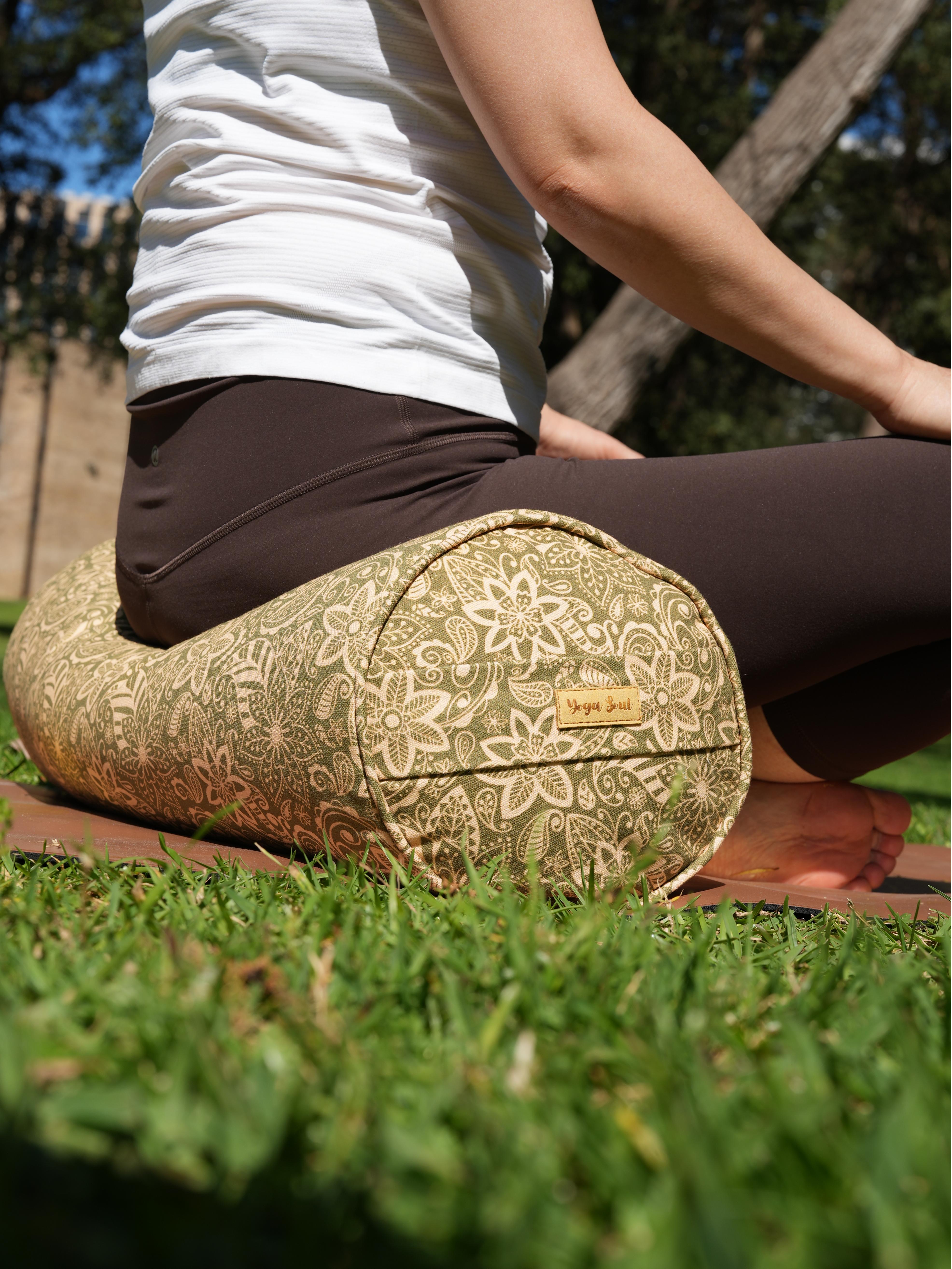 Round Yoga Bolster | StarFlower | Olive