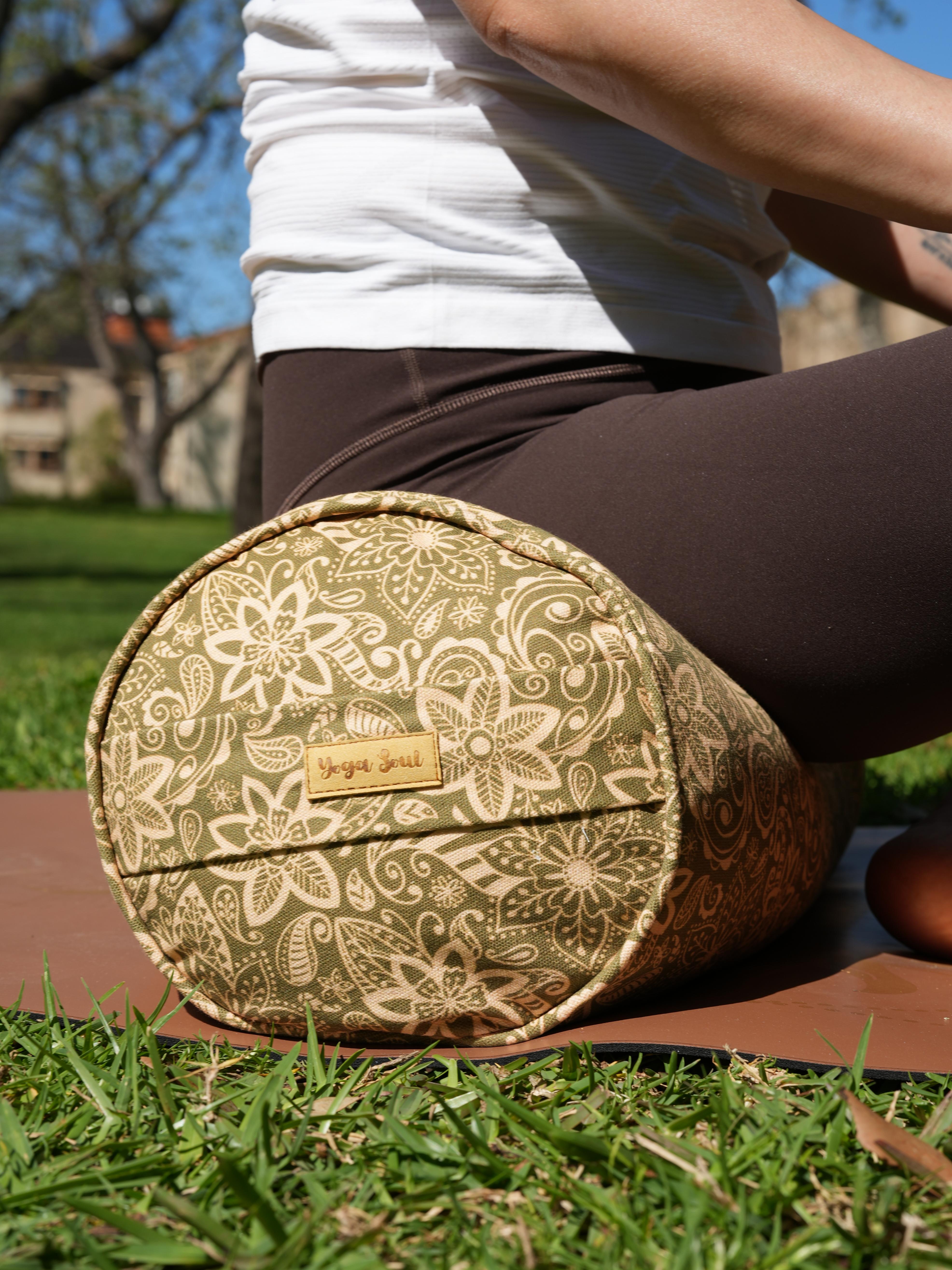 Round Yoga Bolster | StarFlower | Olive