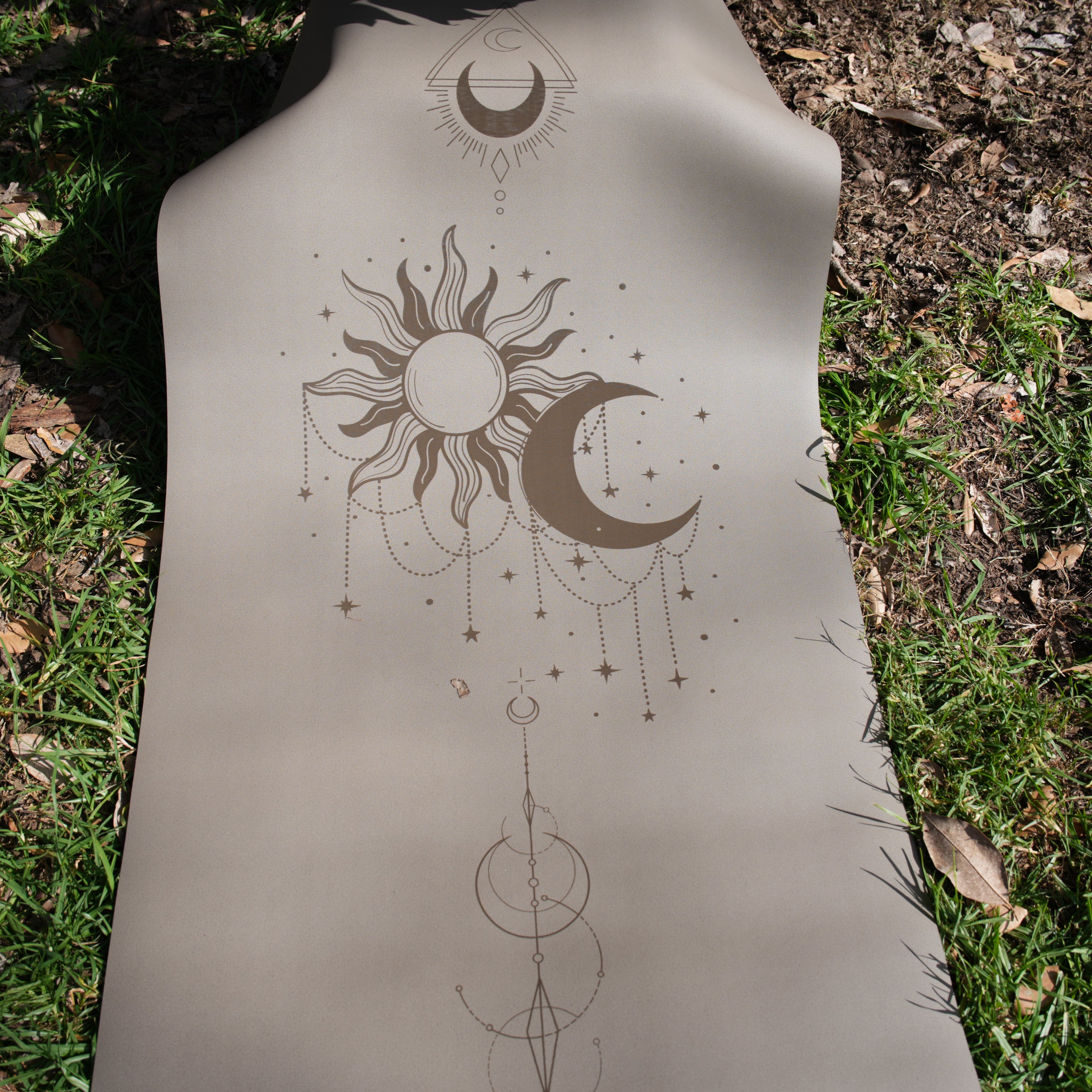 PowerPro Yoga Mat | Grey Sun & Moon