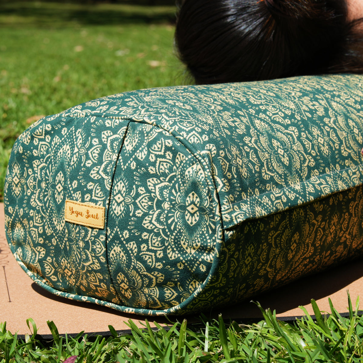 Oval Yoga Bolster | Mandala | Trekking Green
