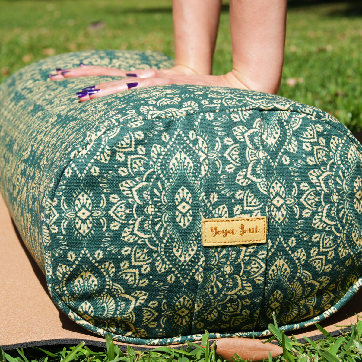 Oval Yoga Bolster | Mandala | Trekking Green