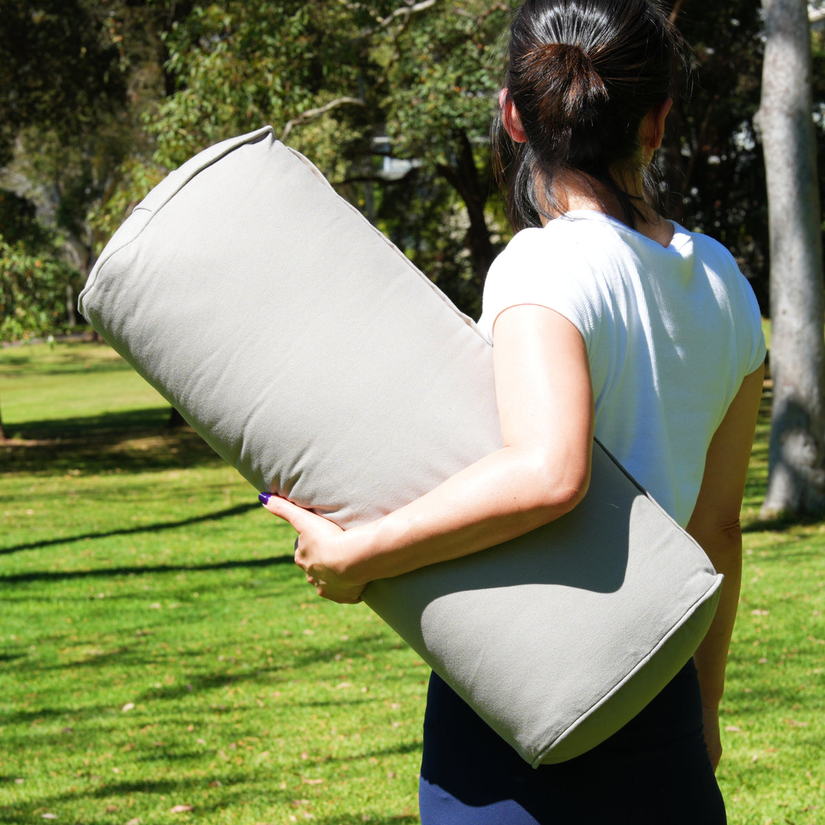 Oval Yoga Bolster | Phantom Grey