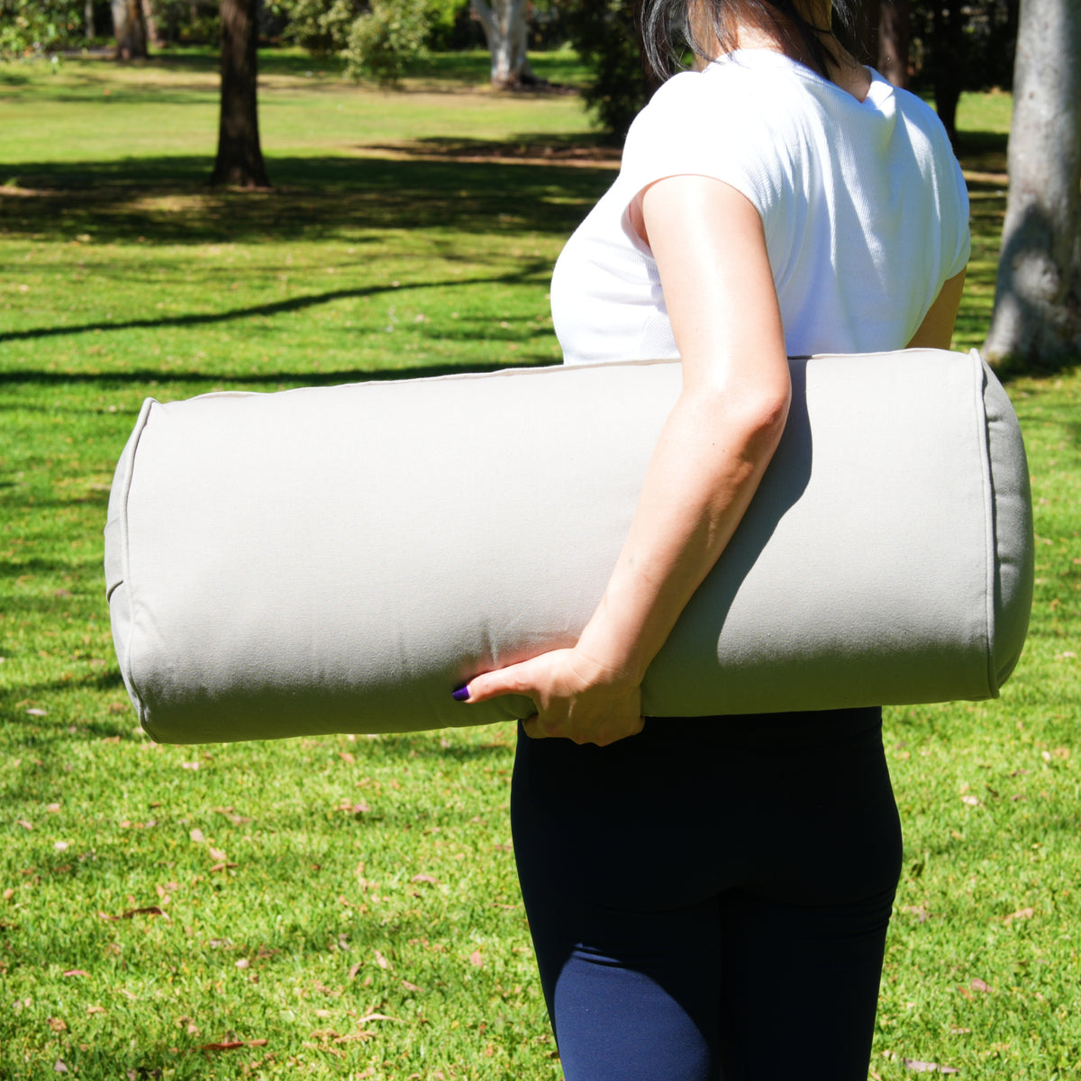 Oval Yoga Bolster | Phantom Grey