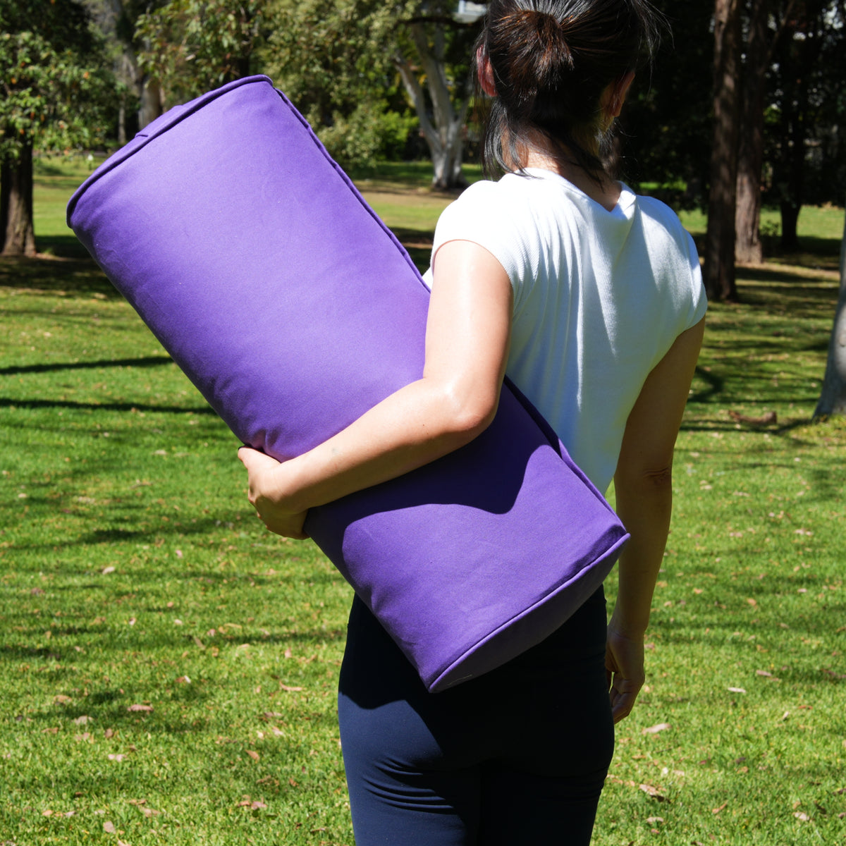 Oval Yoga Bolster | Lilac Violet