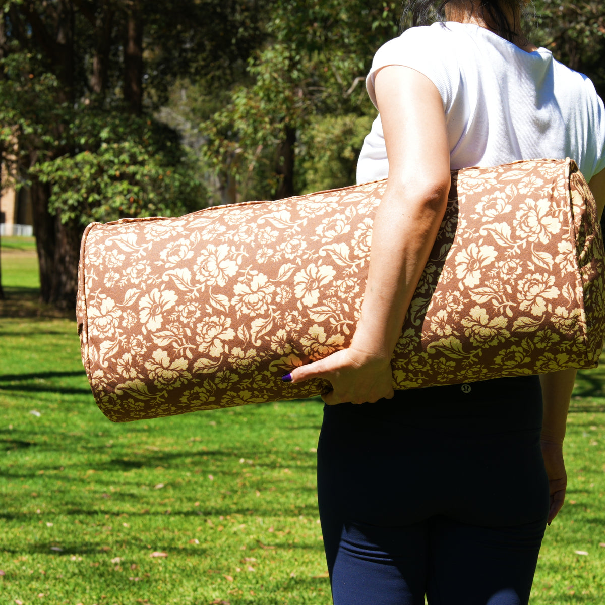 Oval Yoga Bolster | Ananda Rose | Caramel