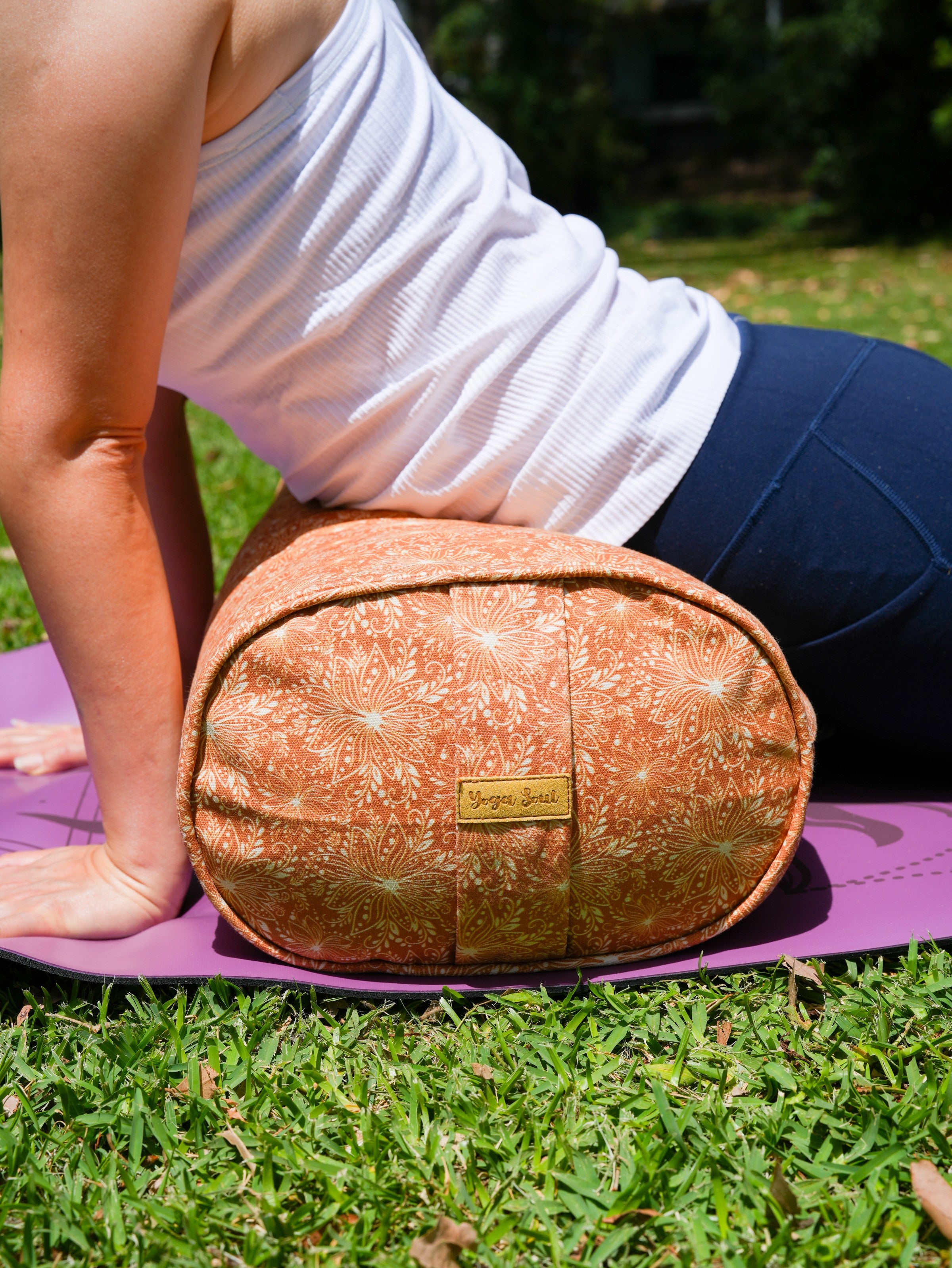 Oval Yoga Bolster | Lotus | Earth
