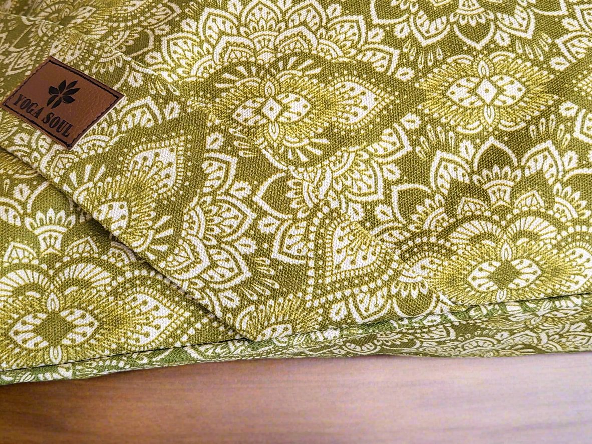 ZABUTON Meditation Cushion | Mandala | Kiwi Fruit - Yoga Soul