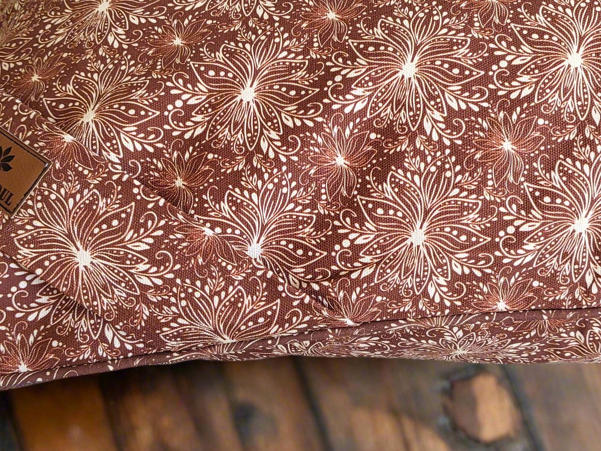 ZABUTON Meditation Cushion | Lotus | Chocolate - Yoga Soul