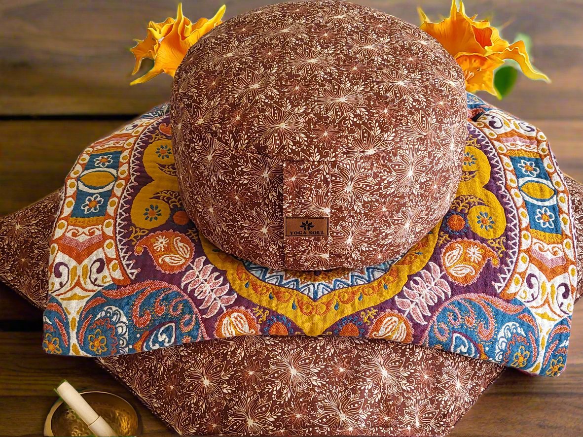 RONDO Meditation Cushion Bundle | Lotus | Chocolate - Yoga Soul