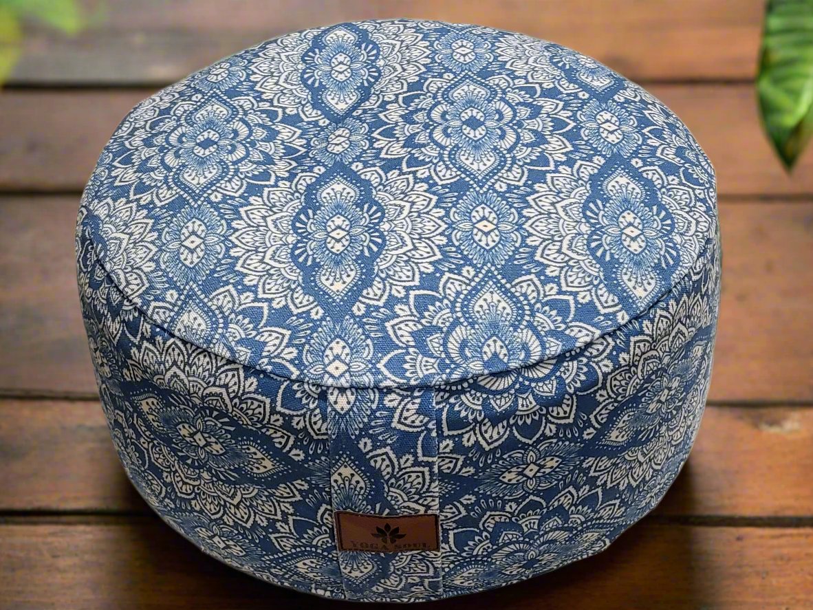 RONDO Meditation Cushion | Mandala | Indigo Blue - Yoga Soul