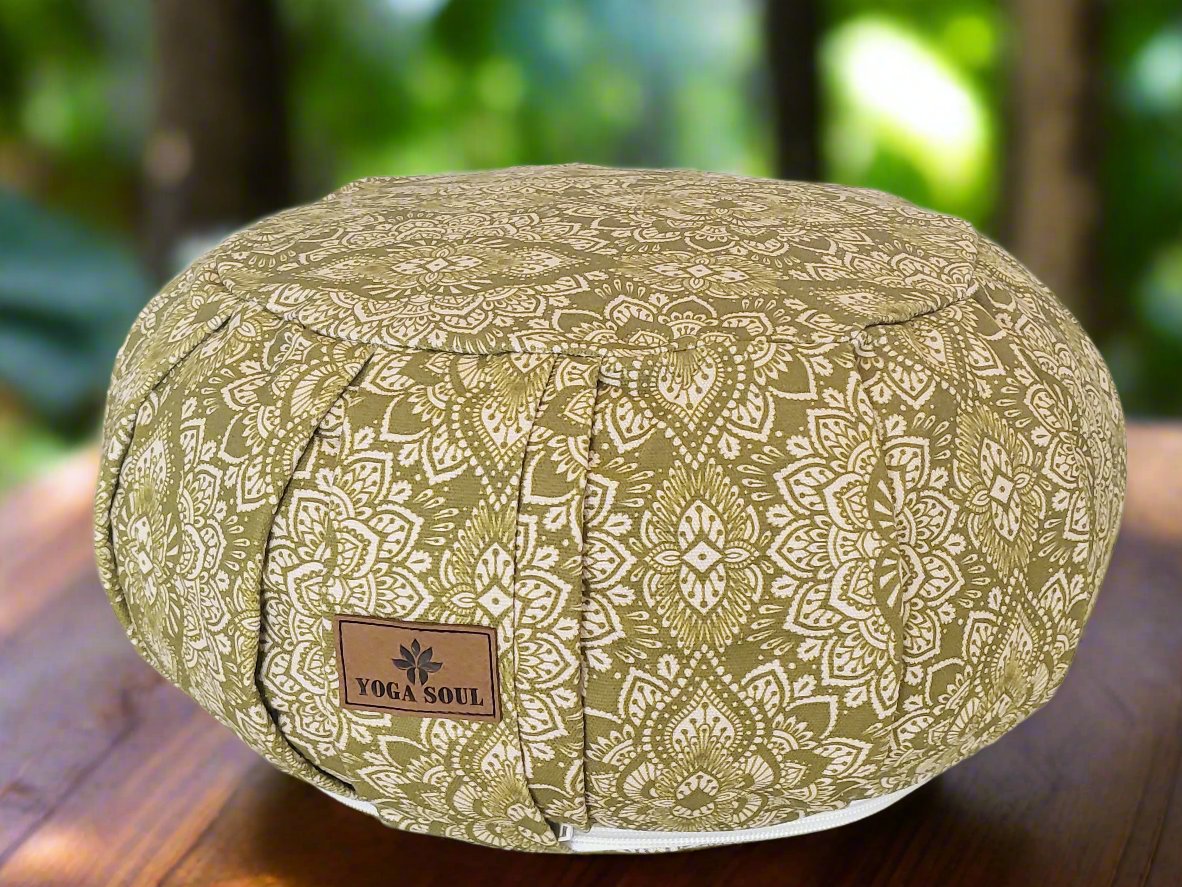ZAFU Meditation Cushion | Mandala | Kiwi Fruit - Yoga Soul
