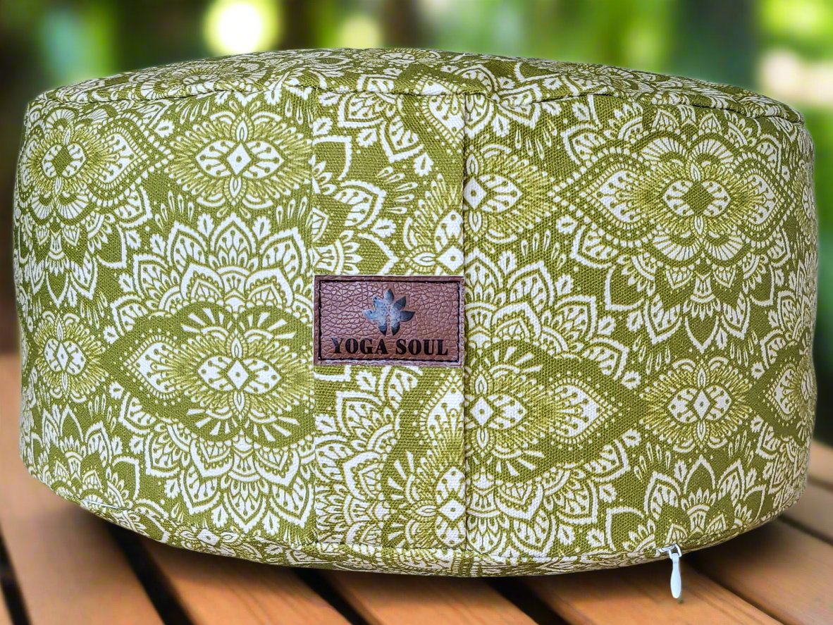 RONDO Meditation Cushion | Mandala | Kiwi Fruit - Yoga Soul