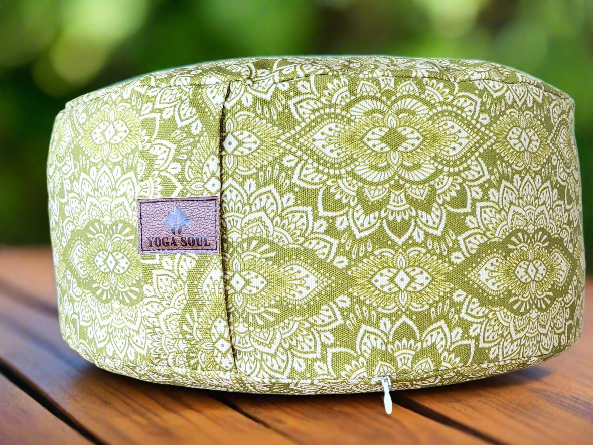RONDO Meditation Cushion | Mandala | Kiwi Fruit - Yoga Soul