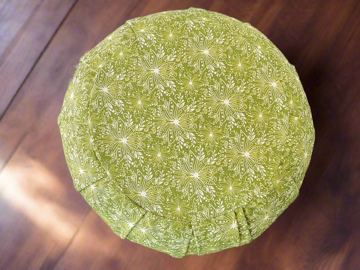 ZAFU Meditation Cushion | Lotus | Olive Green - Yoga Soul
