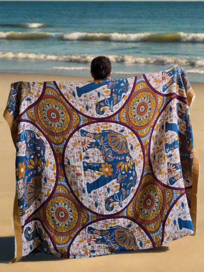 Yoga Blanket | Meditation Blanket | Elephant - Yoga Soul