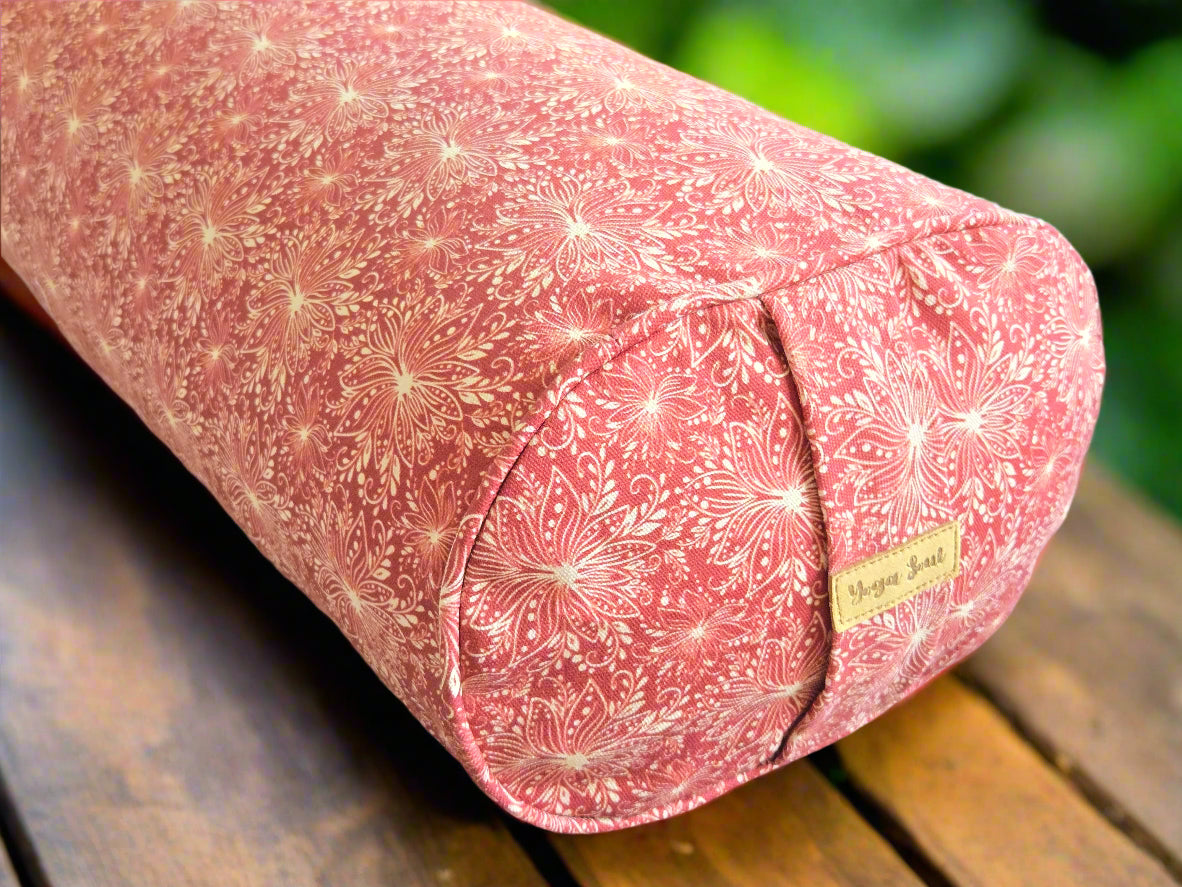 Oval Yoga Bolster | Lotus | Rust - Yoga Soul